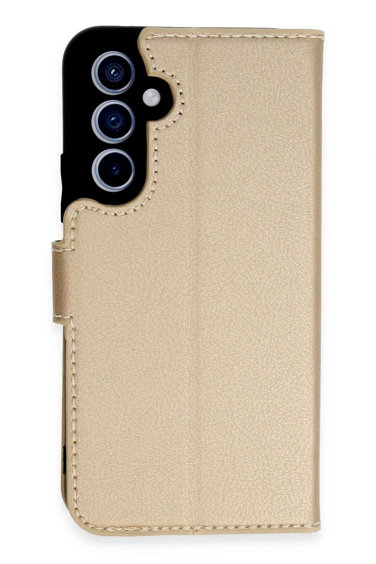 NewFace Samsung Galaxy A54 5G Kılıf Trend S Plus Kapaklı Kılıf - Gold YNSMR