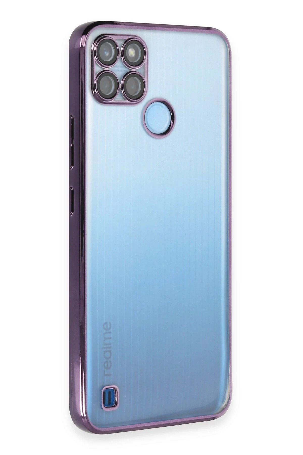 NewFace Realme C25Y Kılıf Lensli Silikon - Mor YNSMR
