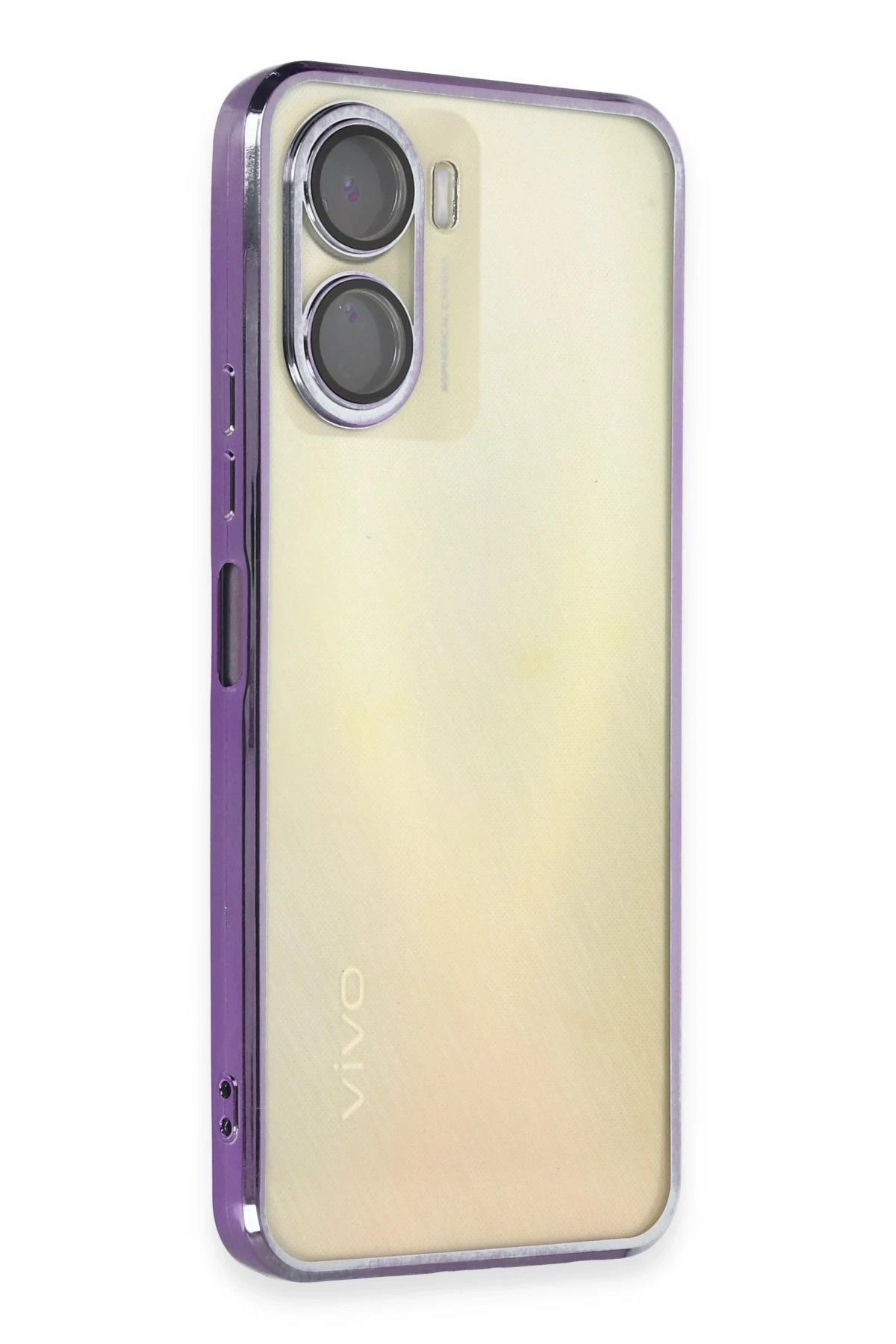 NewFace Vivo Y16 Kılıf Lensli Silikon - Mor YNSMR
