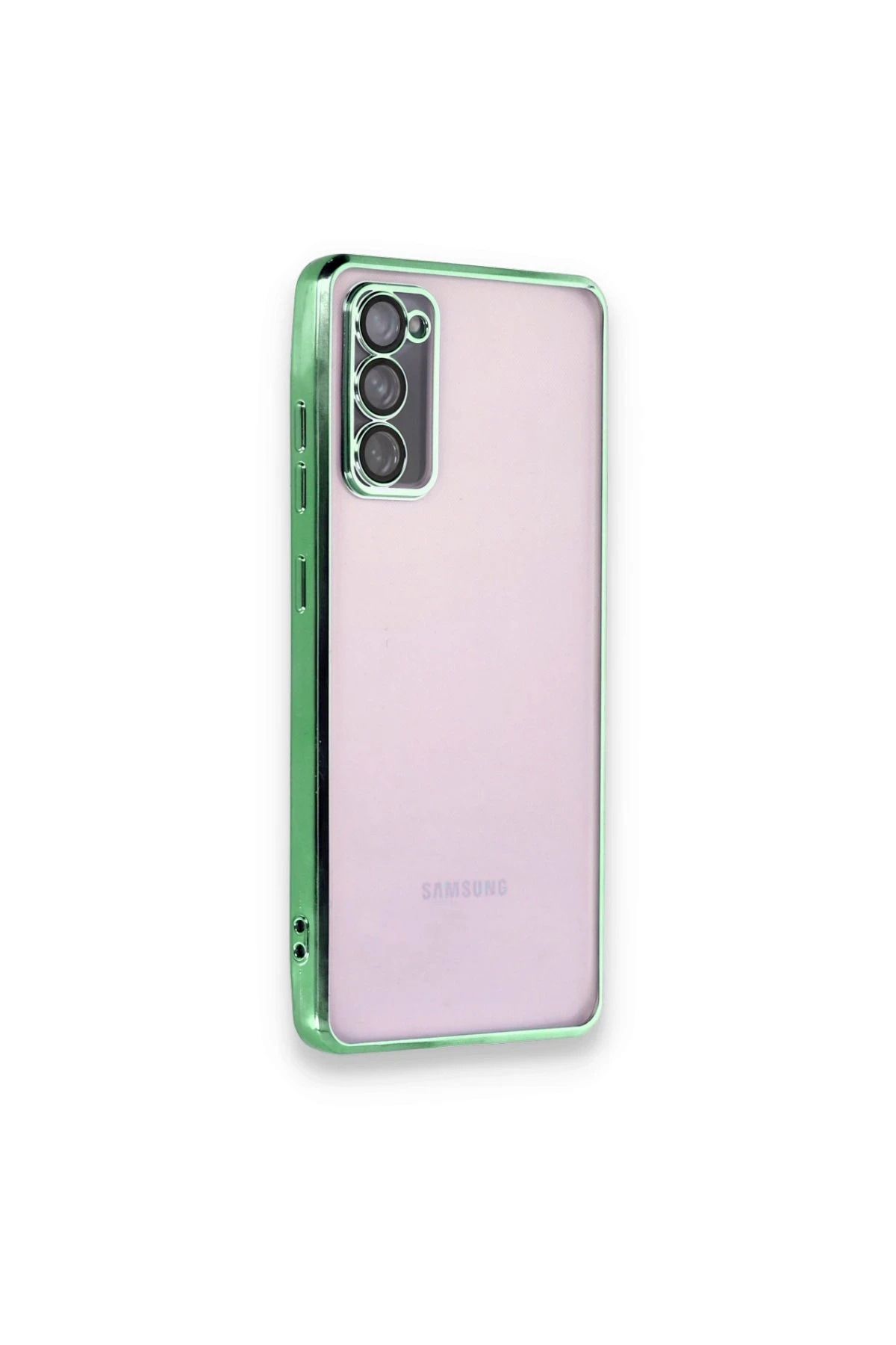 NewFace Samsung Galaxy S20 FE Kılıf Lensli Silikon - Yeşil YNSMR