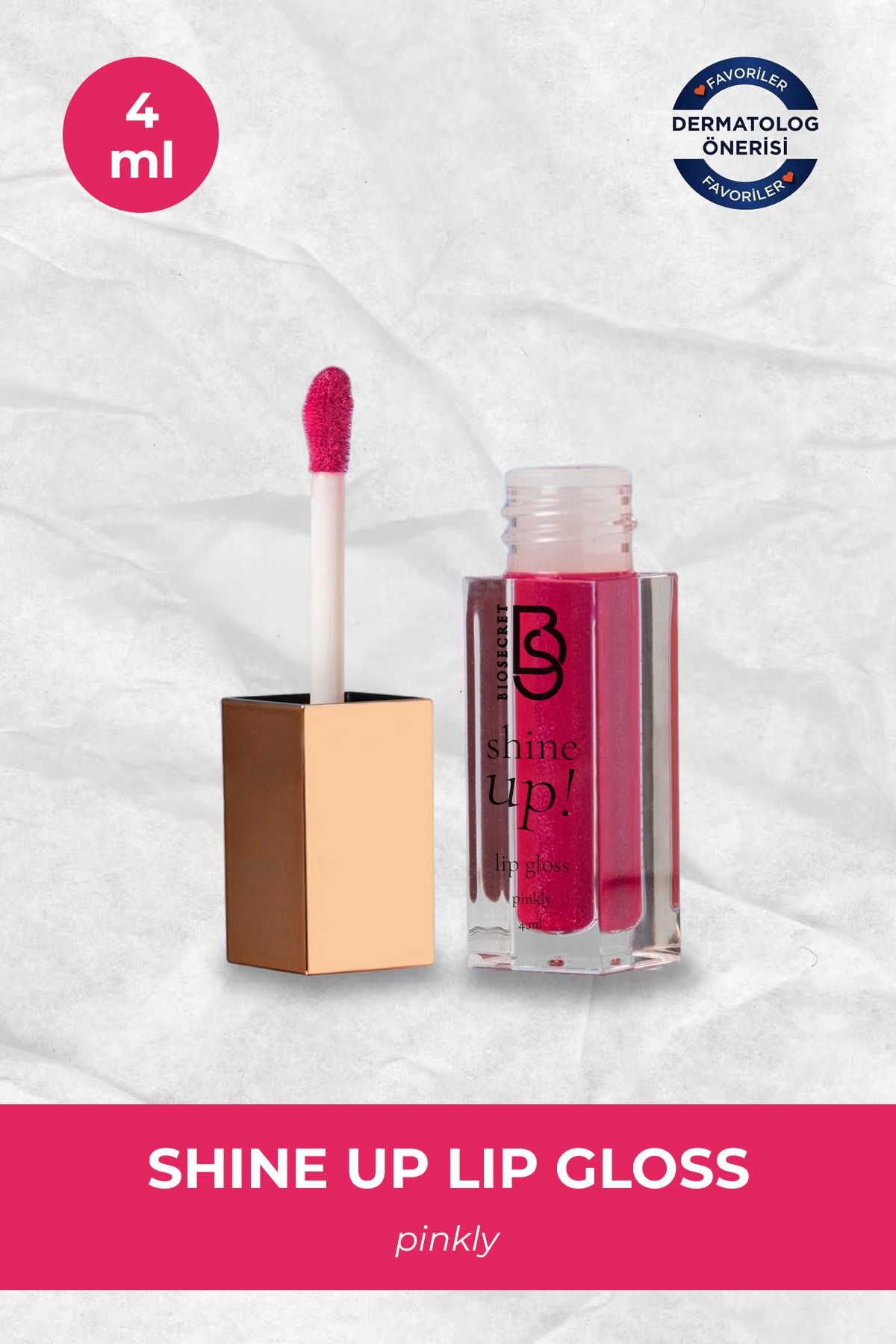 Biosecret Shine Up Lip Gloss Pinkly 4ml Bio106