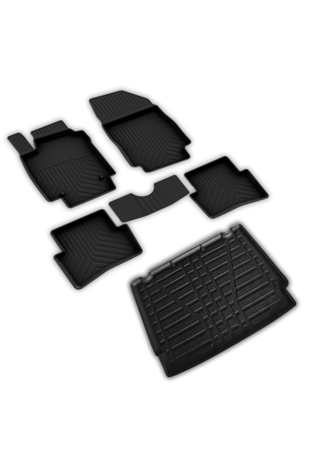 ferrous autoaccessories Renault Clio 4 Sport Tourer Ferrous 4D Paspas ve Düşük Zemin 3D Bagaj Havuzu 2013 2019