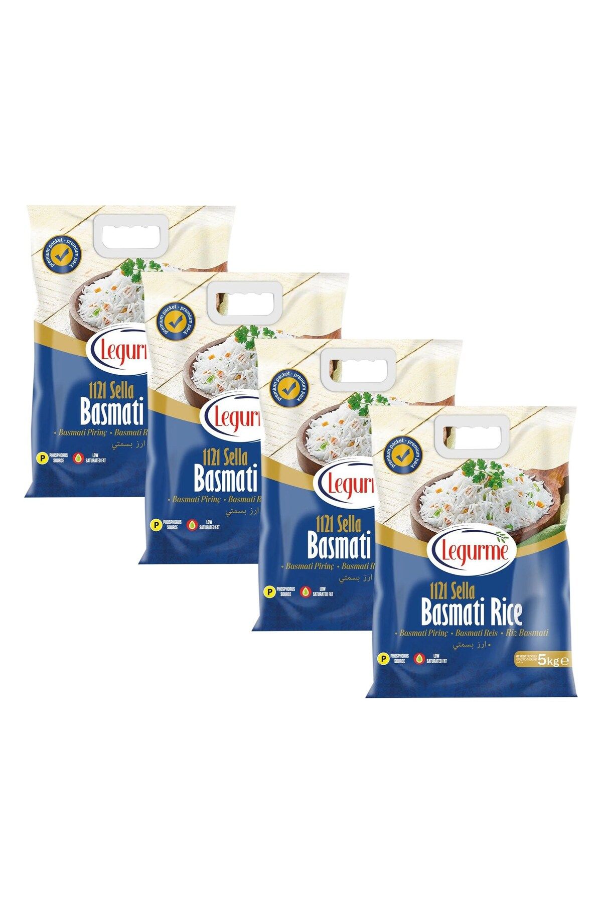 Yayla Bakliyat Legurme Basmati Pirinç 1121 Sella 5 kg x 4 Adet (20 kg)
