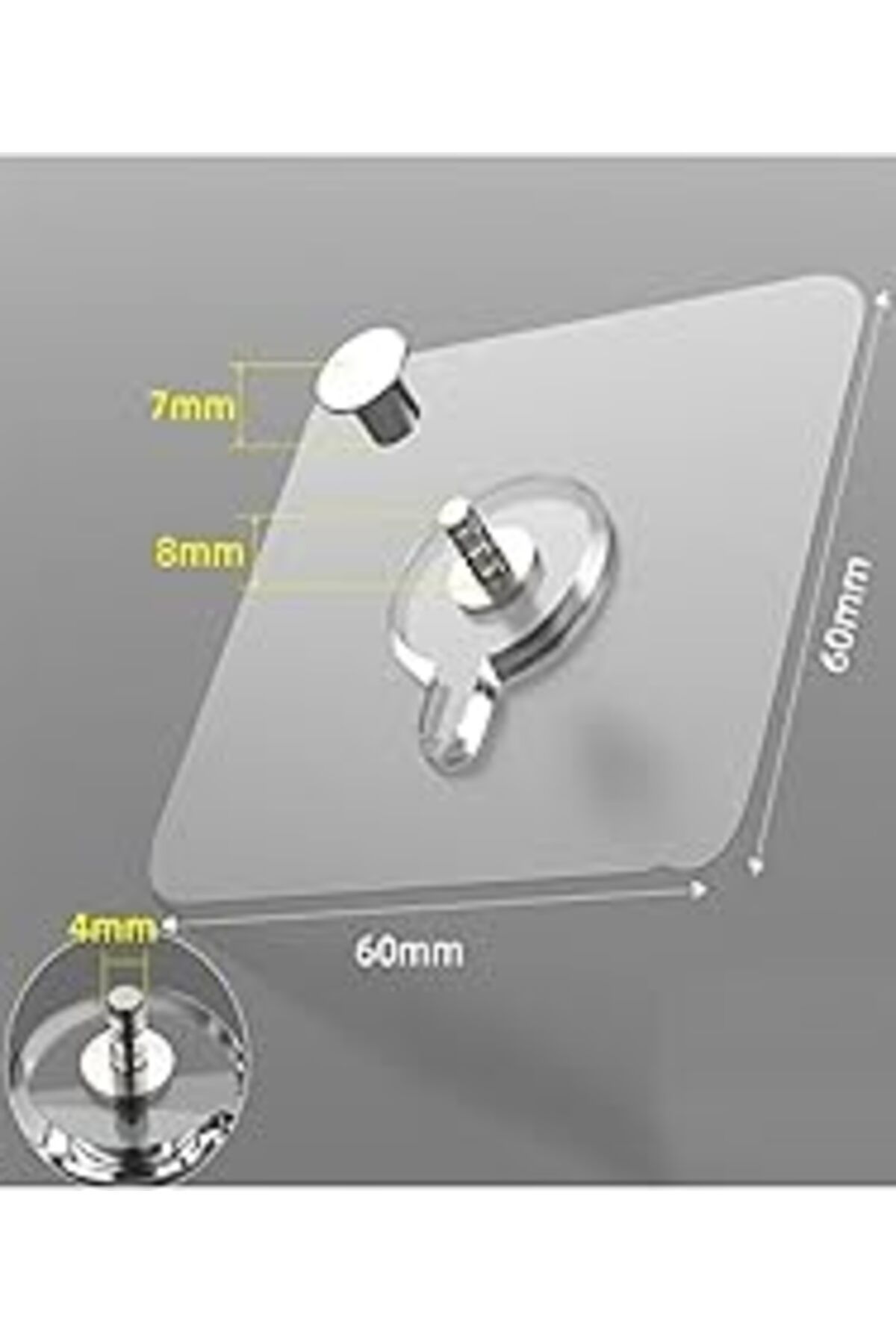 TBSProjects Mobee Pin Delgisiz Vidalı Kanca Tırnak Yapışkanlı Raf Tutucu Askı Süper Güçlü Çerçeve Askısı