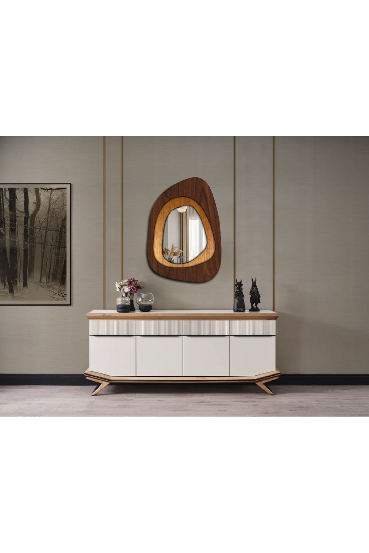 arykanda PATARA STONE DUO AYNA- DEKORATİF AYNA - DUVAR AYNASI