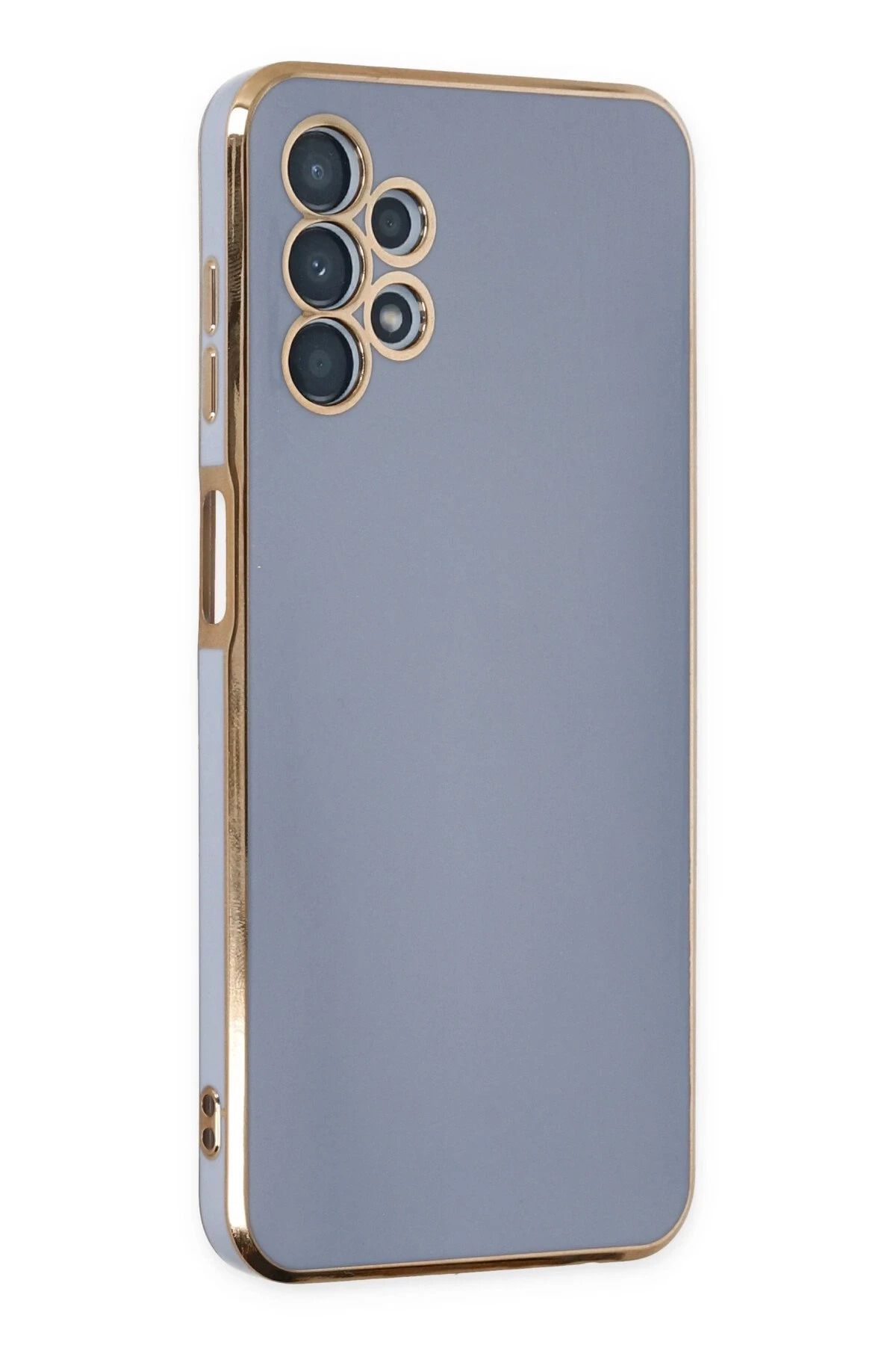 NewFace Samsung Galaxy A13 4G Kılıf Volet Silikon - Mavi YNSMR