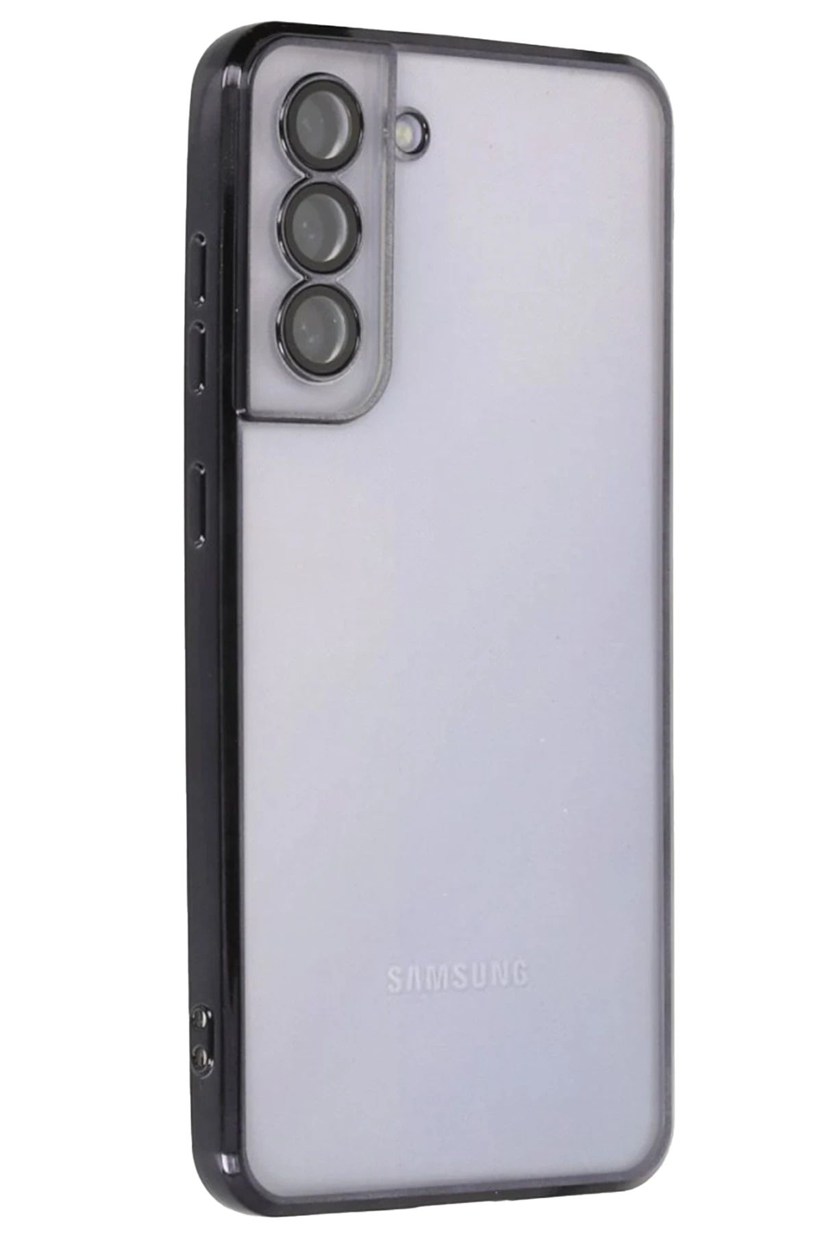 NewFace Samsung Galaxy S21 FE Kılıf Lensli Silikon - Siyah YNSMR