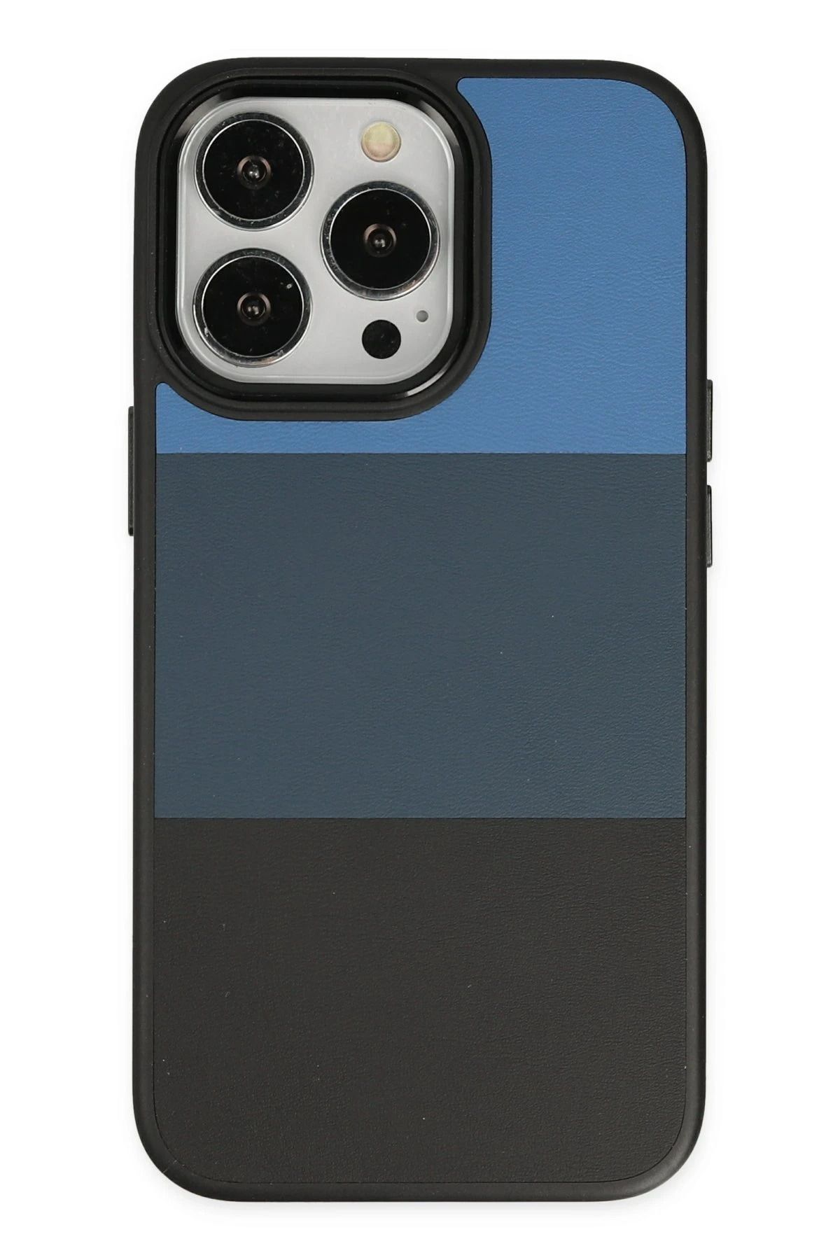NewFace iPhone 14 Pro Max Kılıf King Kapak - Mavi-Siyah YNSMR