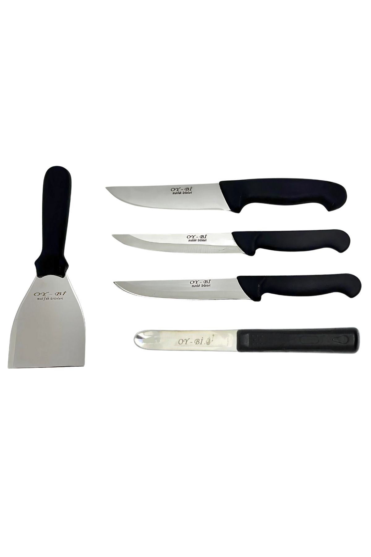 OY-Bİ 5 PARÇA MUTFAK BIÇAK SETİ ET, SEBZE, SPATULA, SEBZE OYMA BIÇAĞI