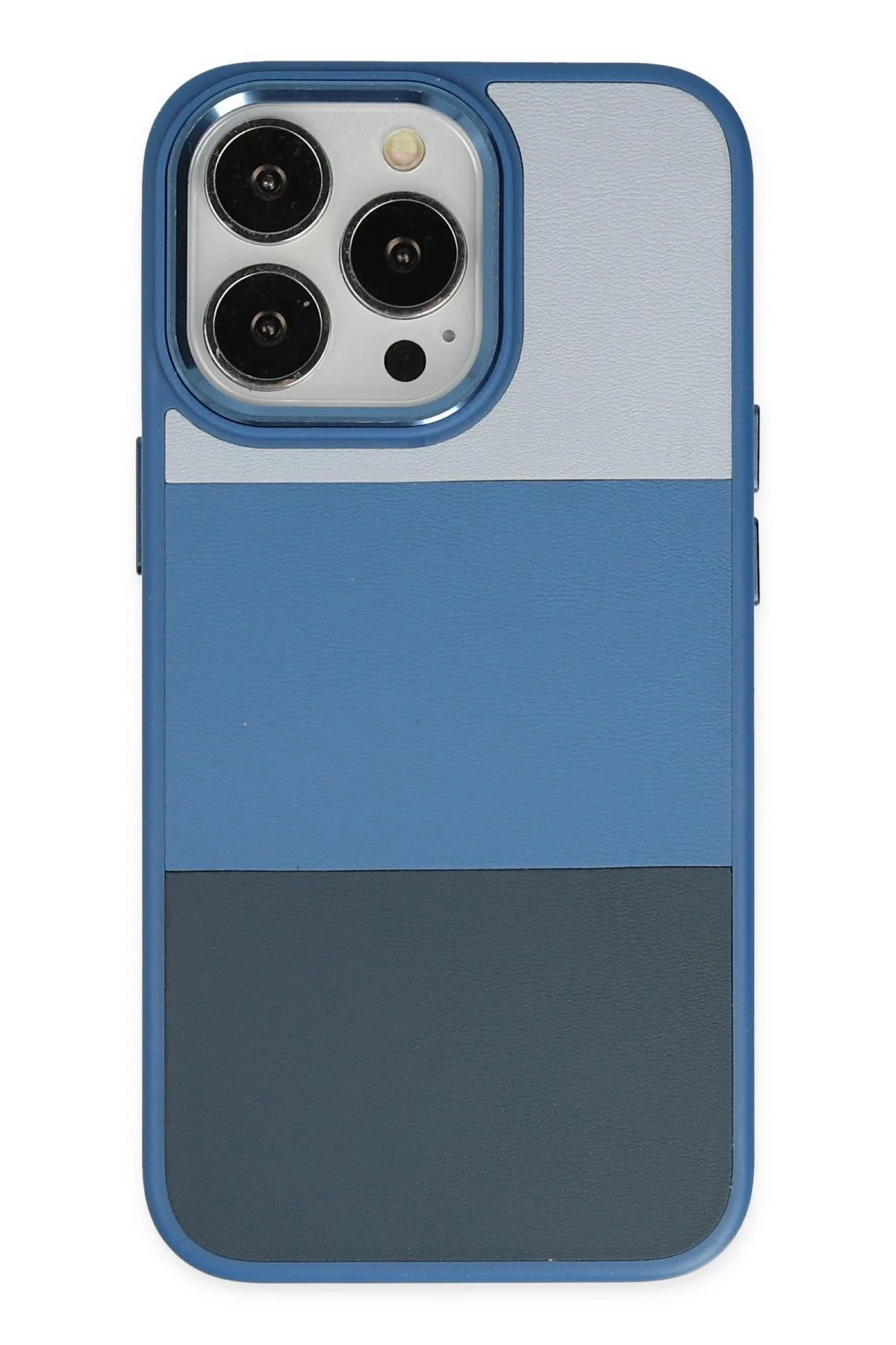 NewFace iPhone 14 Pro Max Kılıf King Kapak - Açık Mavi-Lacivert YNSMR