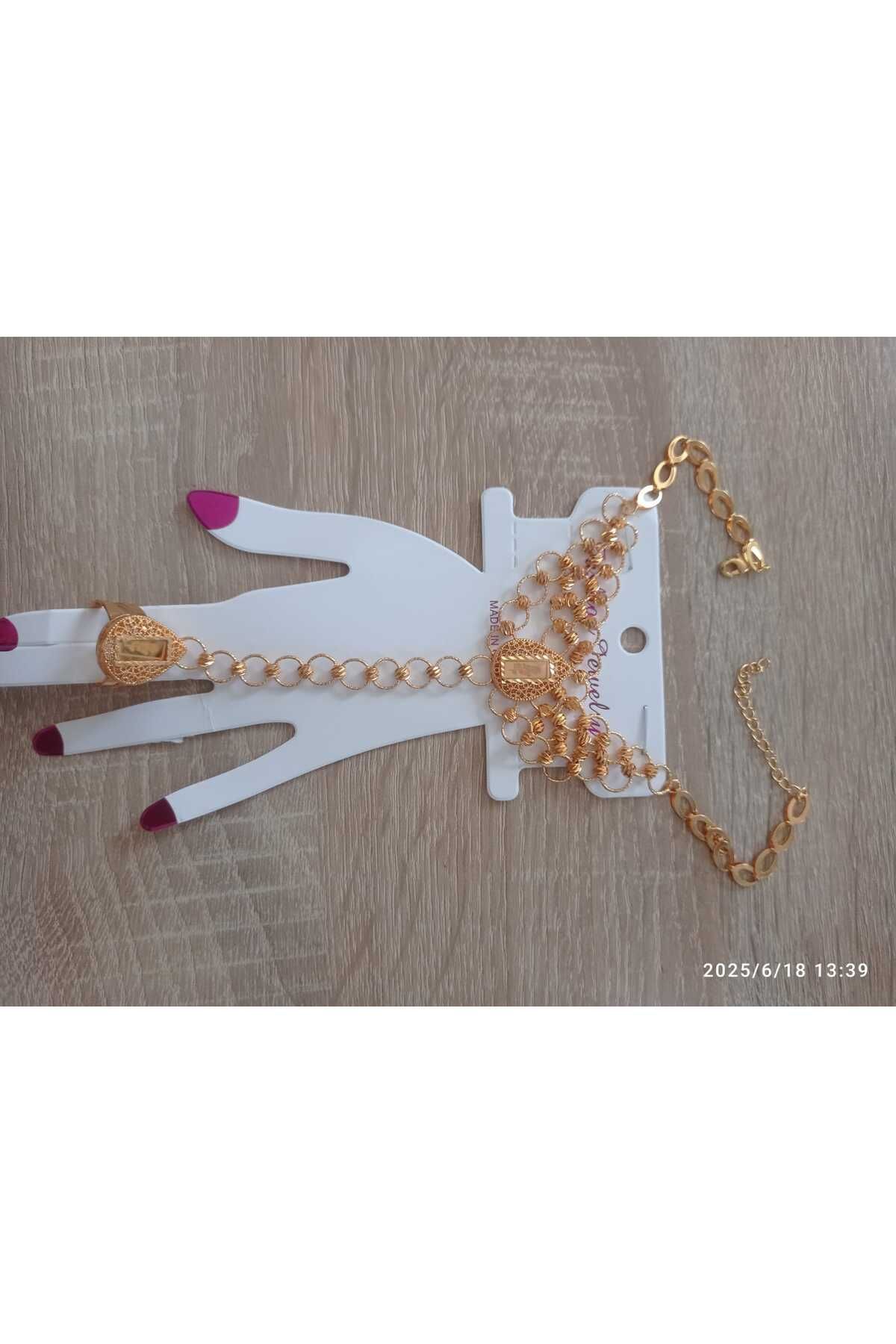 FASHİON JEWELRY ŞAHMERAN ELDİVEN ALTIN RENKLİ