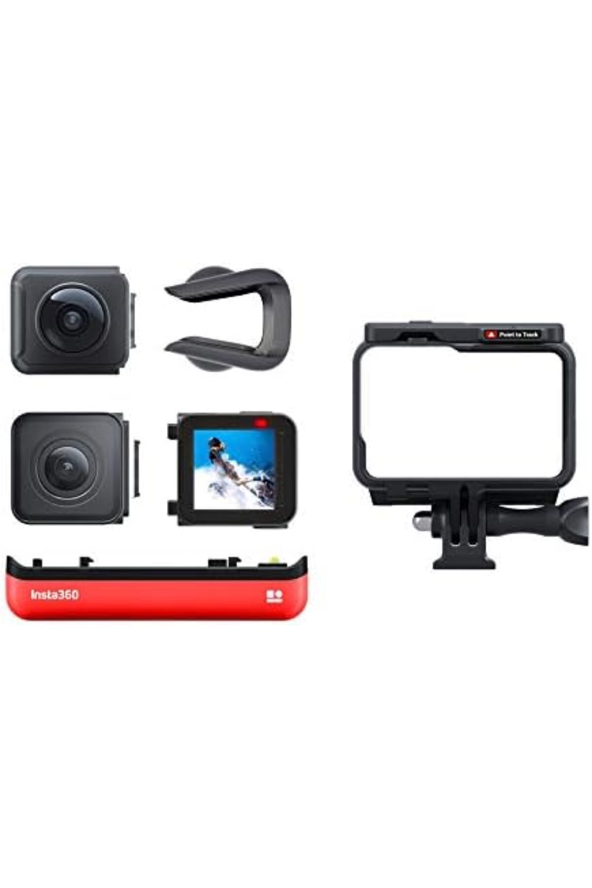 Insta360-كاميرا Insta360 One R Twin Edition - كاميرا أكشن 4K وكاميرا 360 درجة - أسود 4