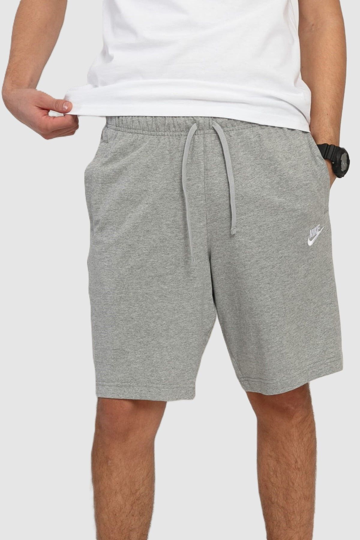 Nike Sportswear Club Jersey Cotton Shorts Unisex Pamuklu ince Yazlık Şort Gri
