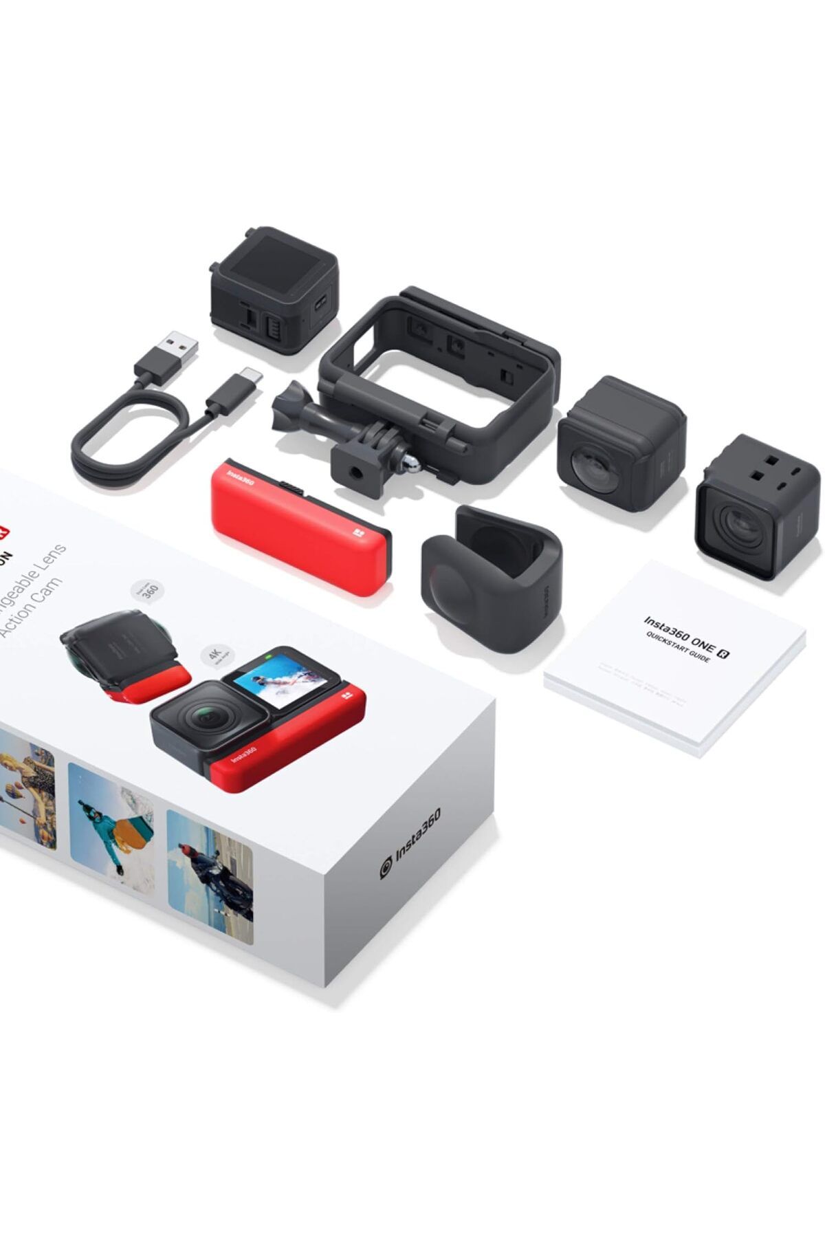 Insta360-كاميرا Insta360 One R Twin Edition - كاميرا أكشن 4K وكاميرا 360 درجة - أسود 2