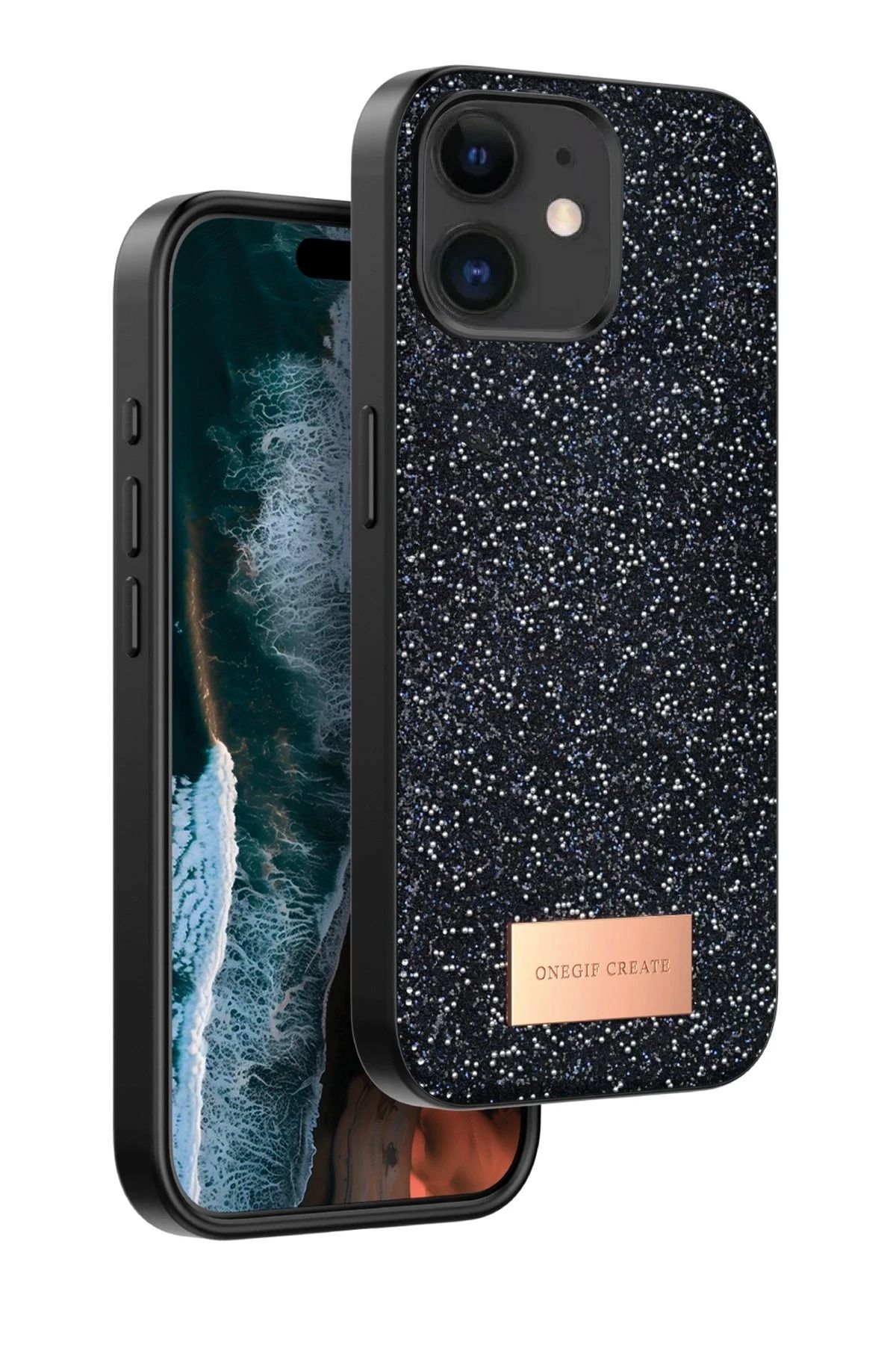 ONEGIF iPhone 11 Bright Simli Kapak - Siyah YNSMR