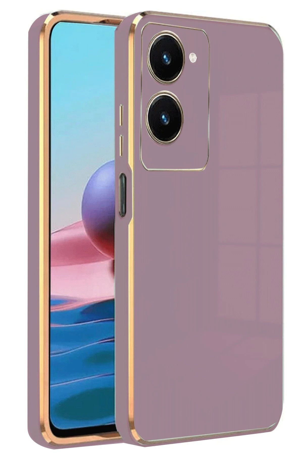 NewFace Vivo Y18 Kılıf Volet Silikon - Mor YNSMR