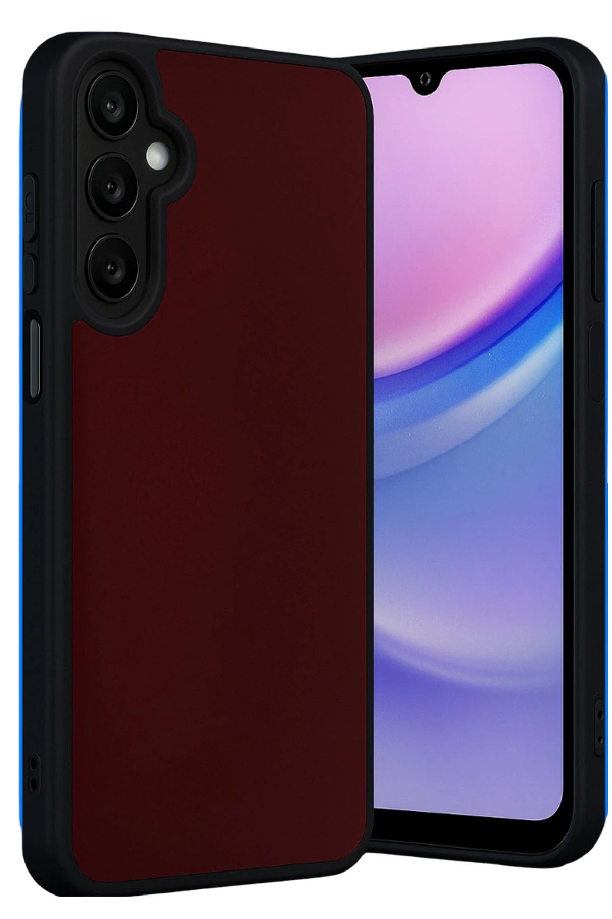 NewFace Samsung Galaxy M15 Kılıf Aras Deri Kapak - Bordo YNSMR