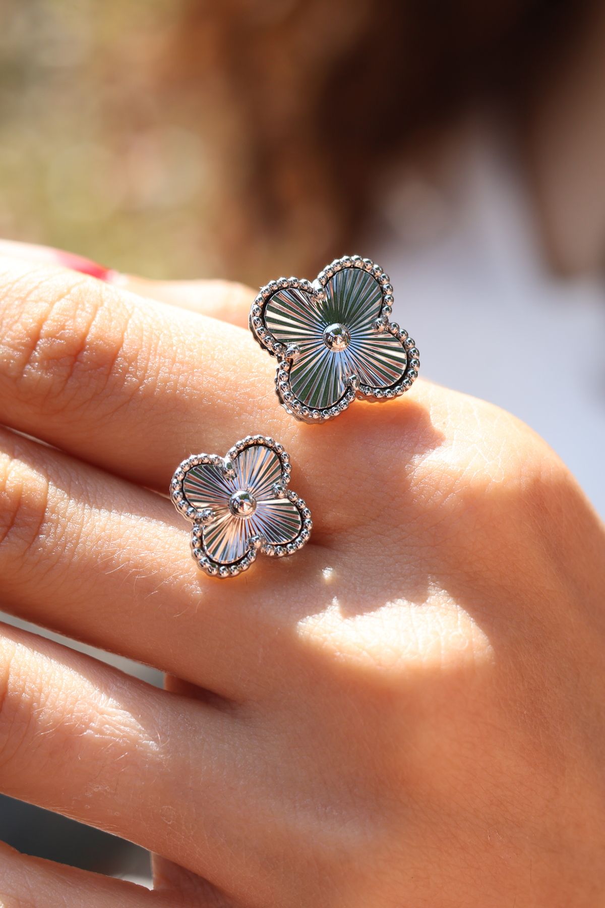DOLCE QUEEN Kadın Van Cleef Yonca Model Ayarlanabilir Yüzük