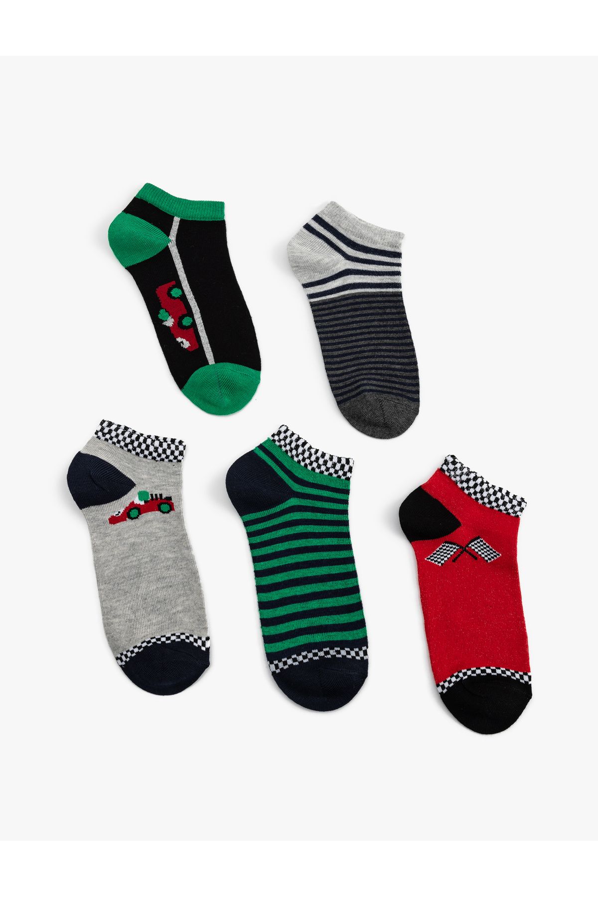 Koton-Set of 5 Multicolored Booties Socks 2
