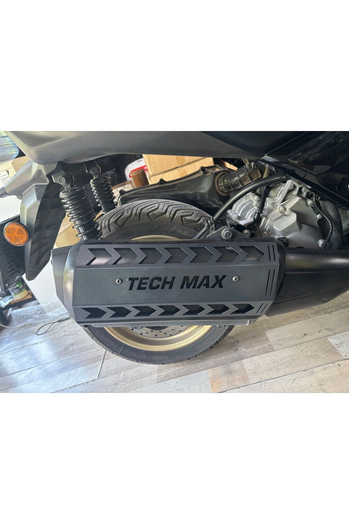 m motosiklet parça dünyası Yamaha tecmax uyumlu egzoz koruması 2018-2025 uyumlu tacmax xmax egsoz koruma