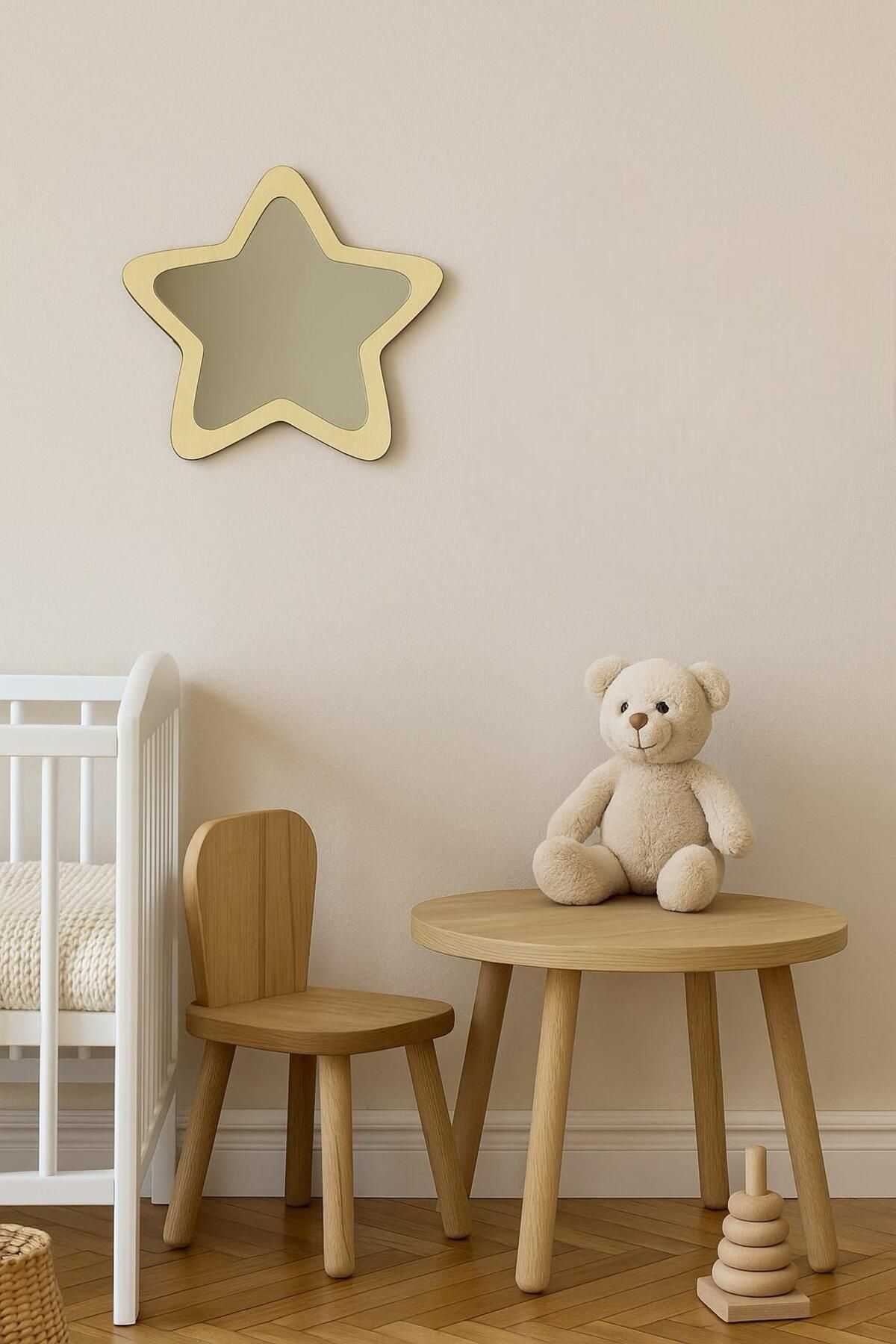 BebisStore Bebek ve Çocuk Odası Dekorasyon Ayna - Yıldız (Kırılmaz Pleksi Ayna) 22*22 cm