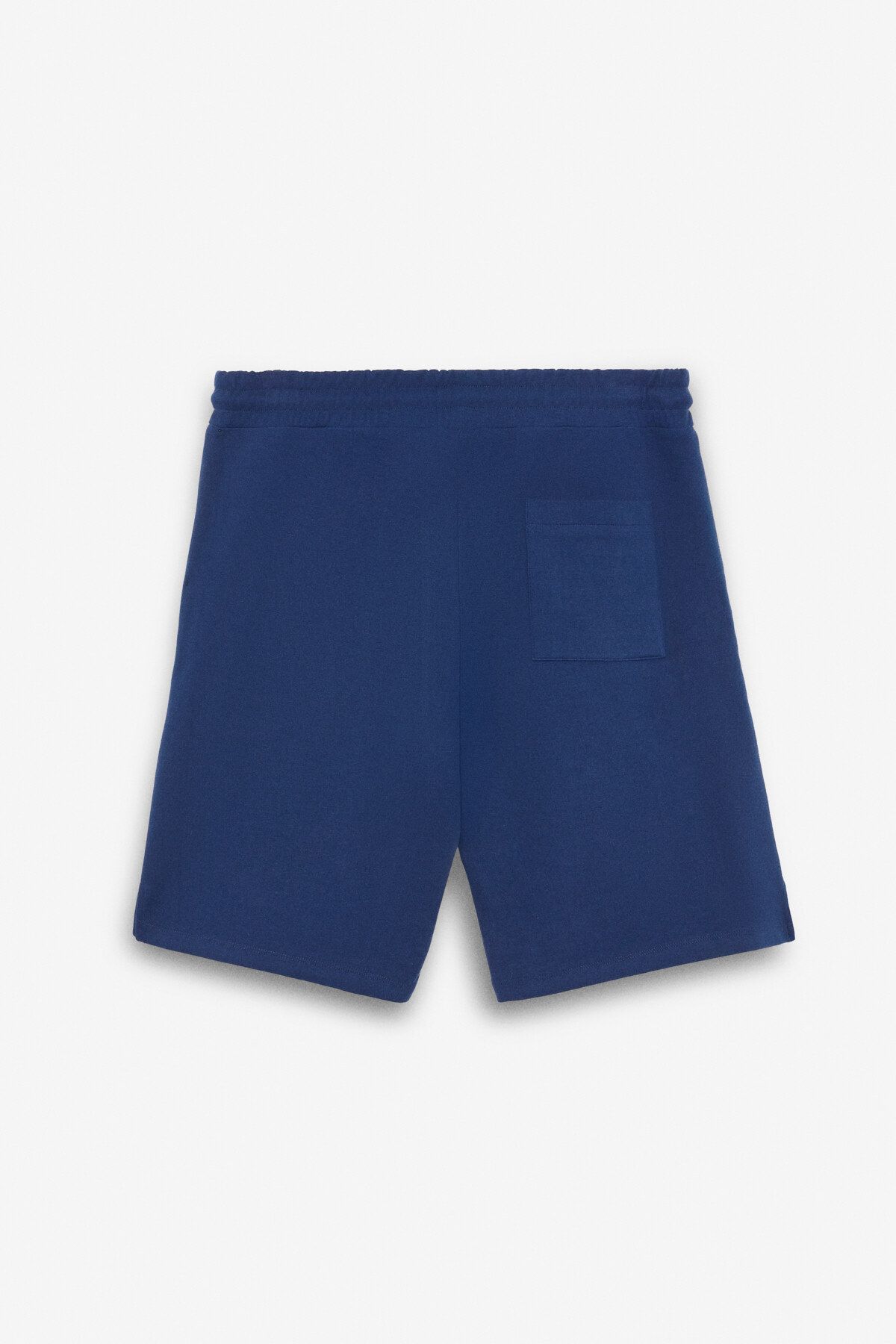 GRIMELANGE-Matsen Men's Relaxed Navy Blue Shorts with Elastic Waist and Side and Back Pockets 3