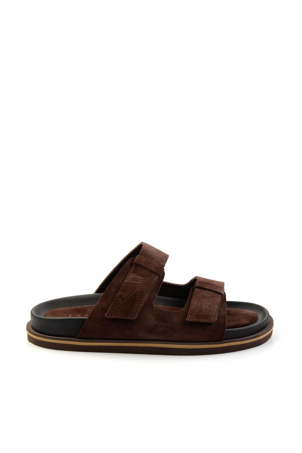 Bambi Kahve Leather Erkek Terlik E04801070002