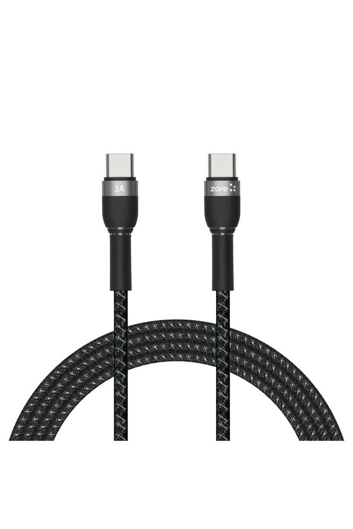 Tılsım Tekno Siyah Shira Serisi Type-c to Type-c PD Kablo 2 Metre-TSTK