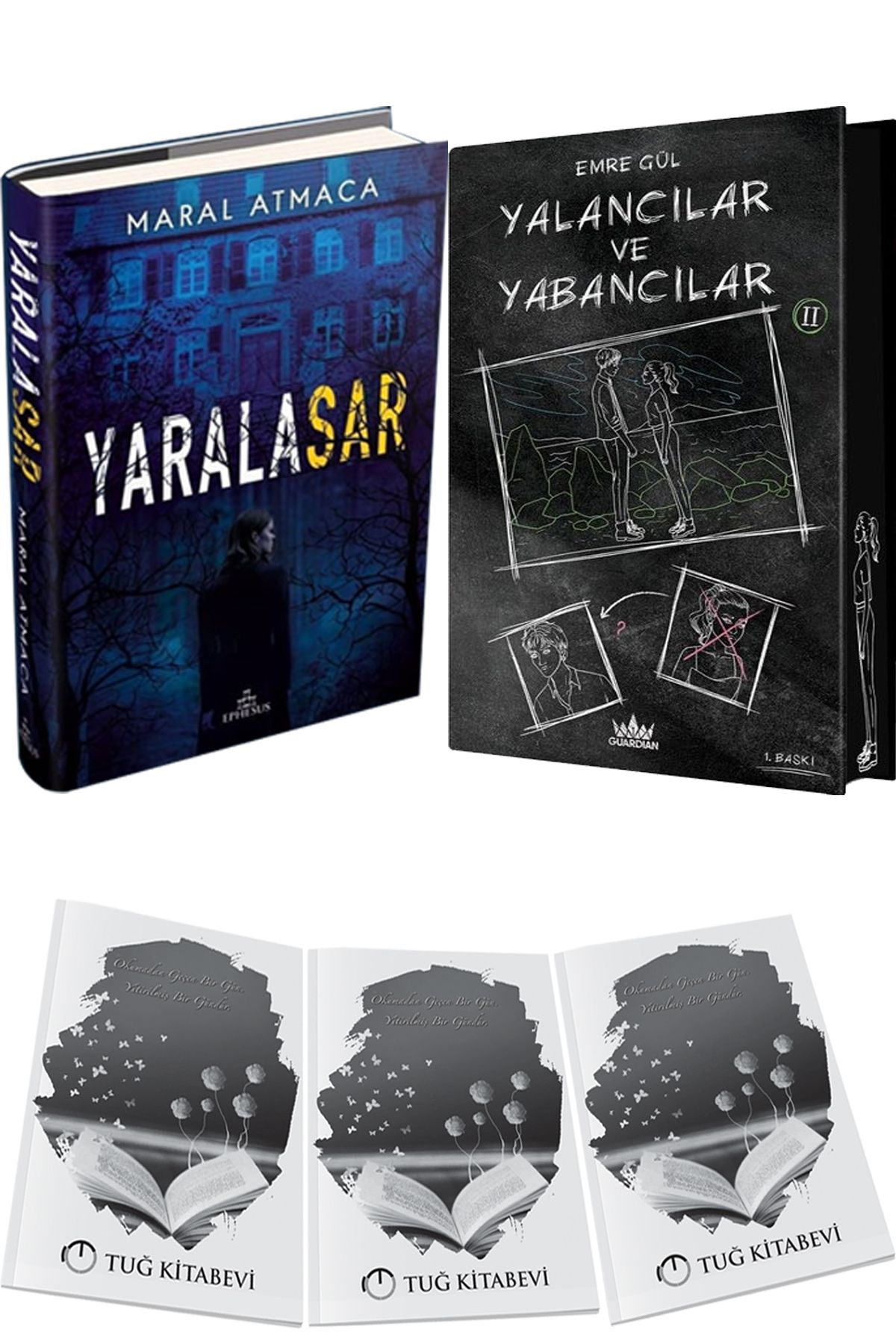 Ephesus Yayınları Yaralasar 1 Ciltli ve Yalancılar ve Yabancılar 2 Ciltli Özel Baskı + Hediyeli