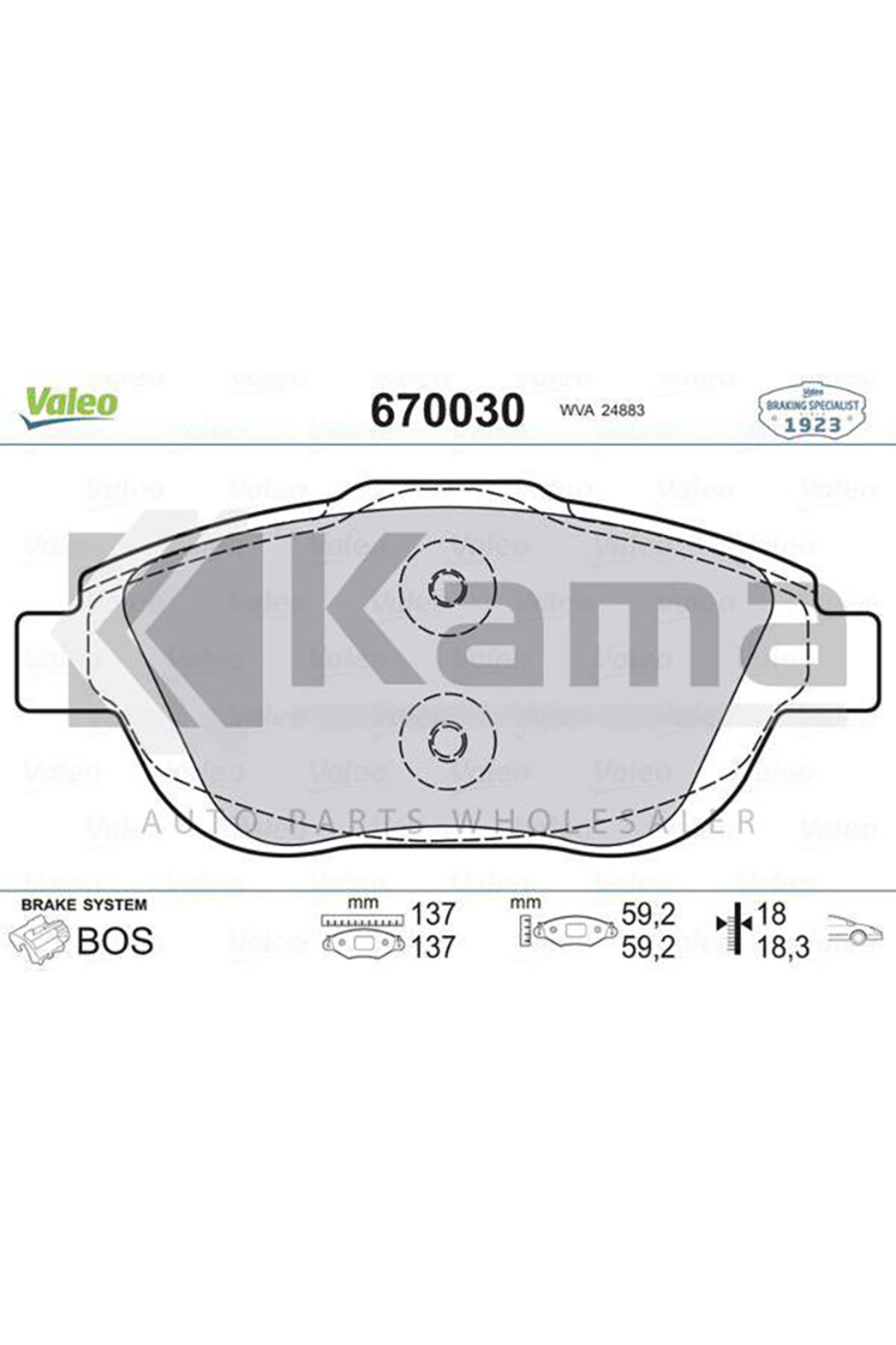 VALEO 1647863580 FREN BALATASI ÖN OPEL CROSSLAND-X 17- / CROSSLAND 21- / CORSA-F 20-