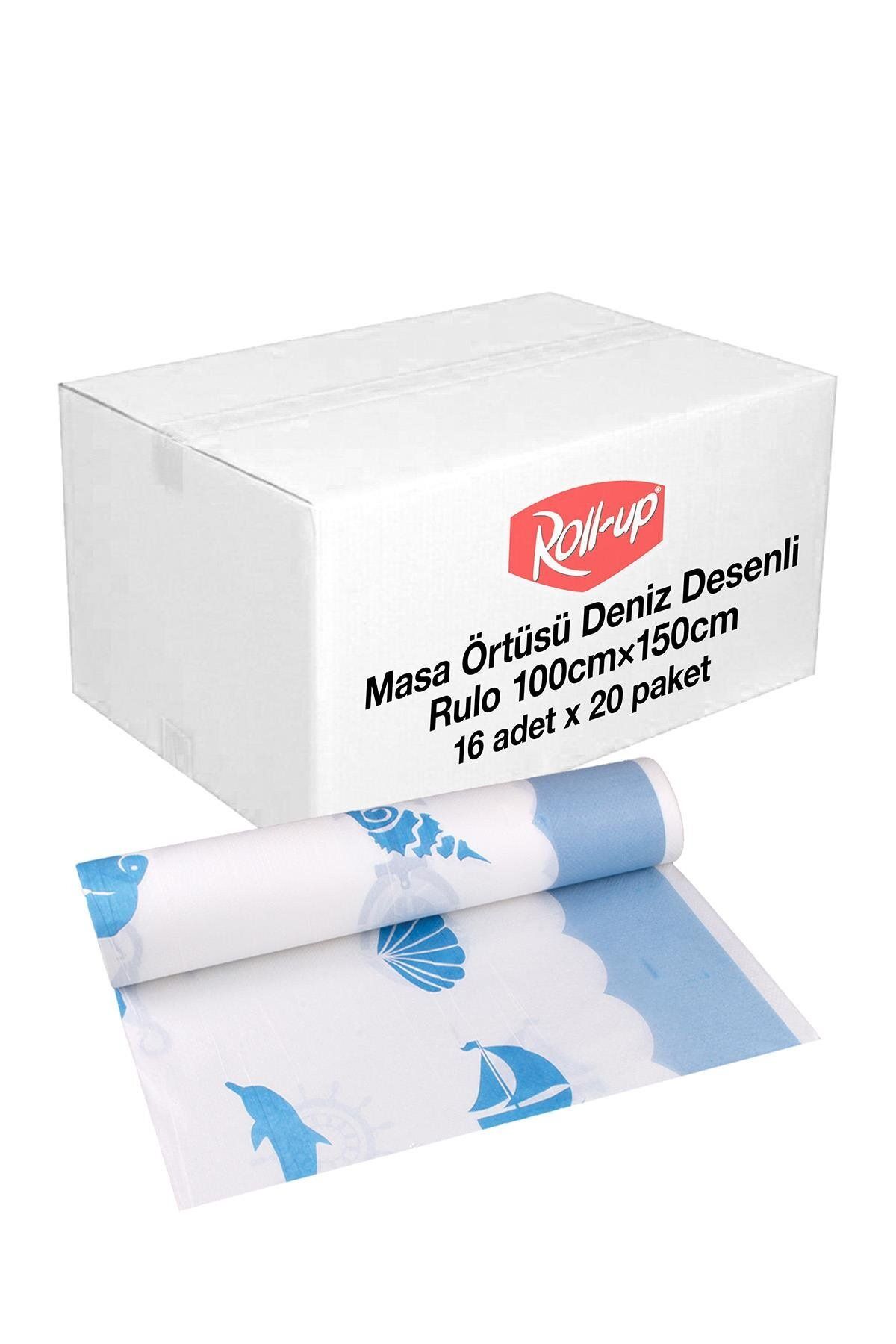 alsepeteavm Roll-up Rulo Kağıt Masa Örtüsü Marin Desenli 100 X 150cm 16 Yaprak X 20 Rulo (koli)