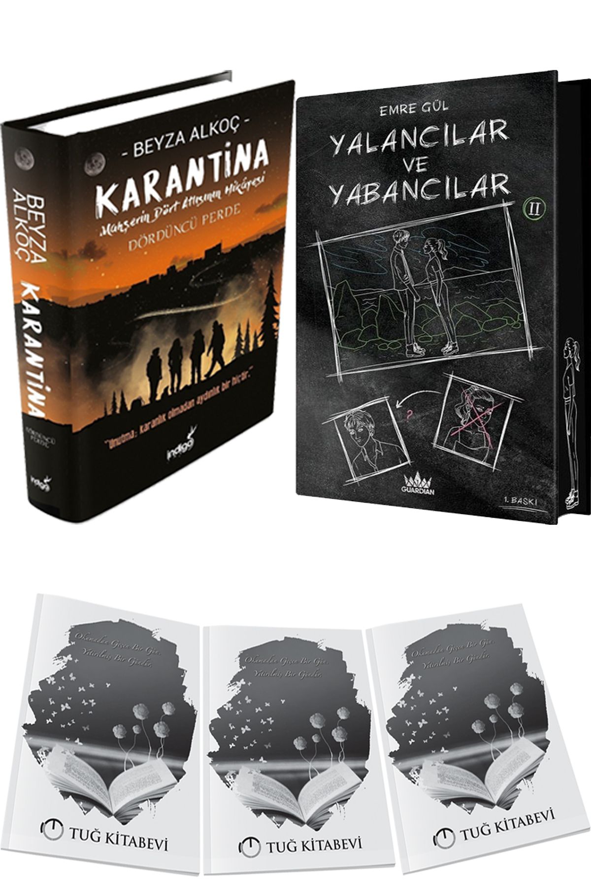 İndigo Kitap Karantina 4 Ciltli ve Yalancılar ve Yabancılar 2 Ciltli Özel Baskı + Hediyeli