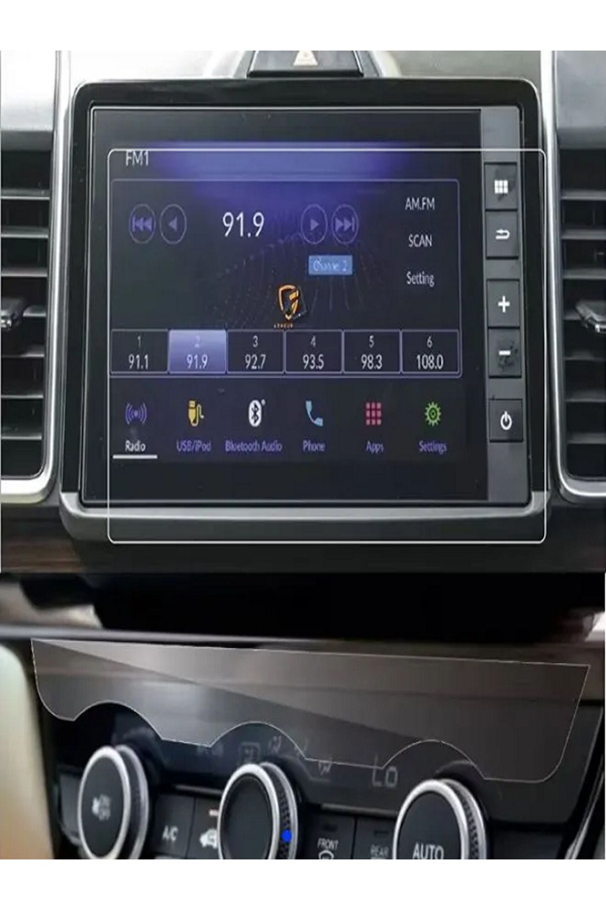 SEMERS Honda City 2021-2024 Multimedya Ve Klima Üstü Nano Ekran Koruyucu