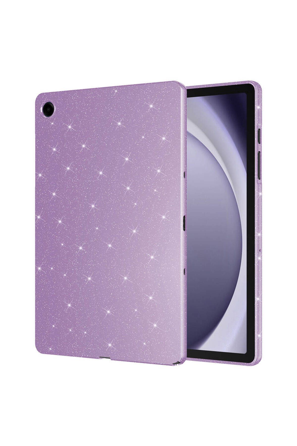 Tılsım Tekno Galaxy Tab A9 Plus Simli Parlak Görünümlü Uyumlu TSTK Tablet Koton Kılıf-Lila