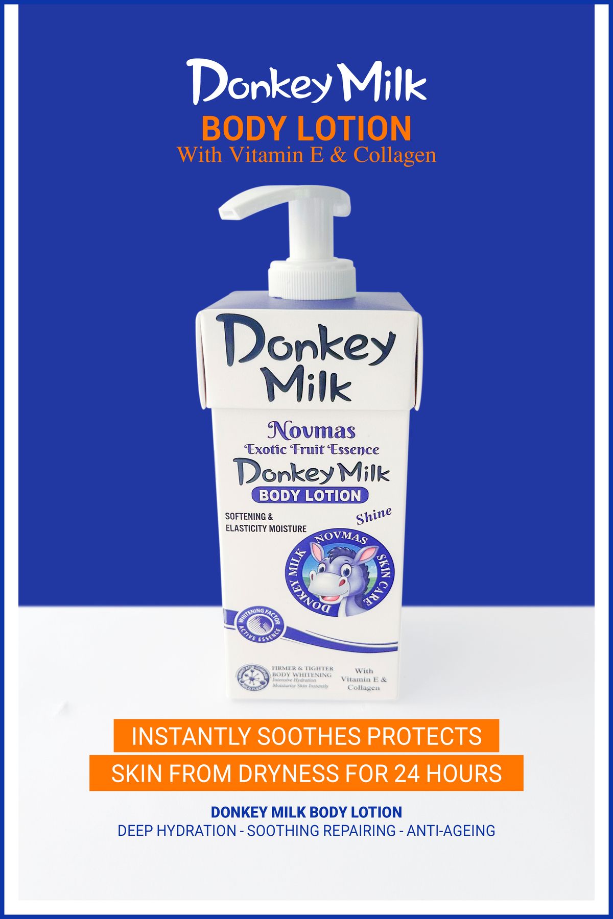 Nera Classy Donkey Milk Body Lotion Krem, 300ml Eşek Sütü Vücut Losyonu 24 Saat Etkili Eşek Sütü Kremi