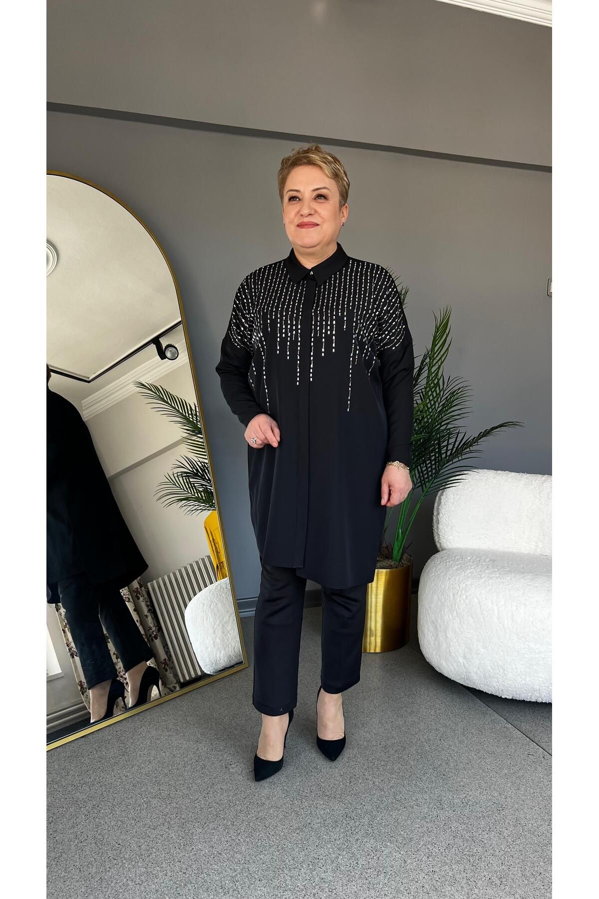 selma Büyük Beden Mehtap Gömlek