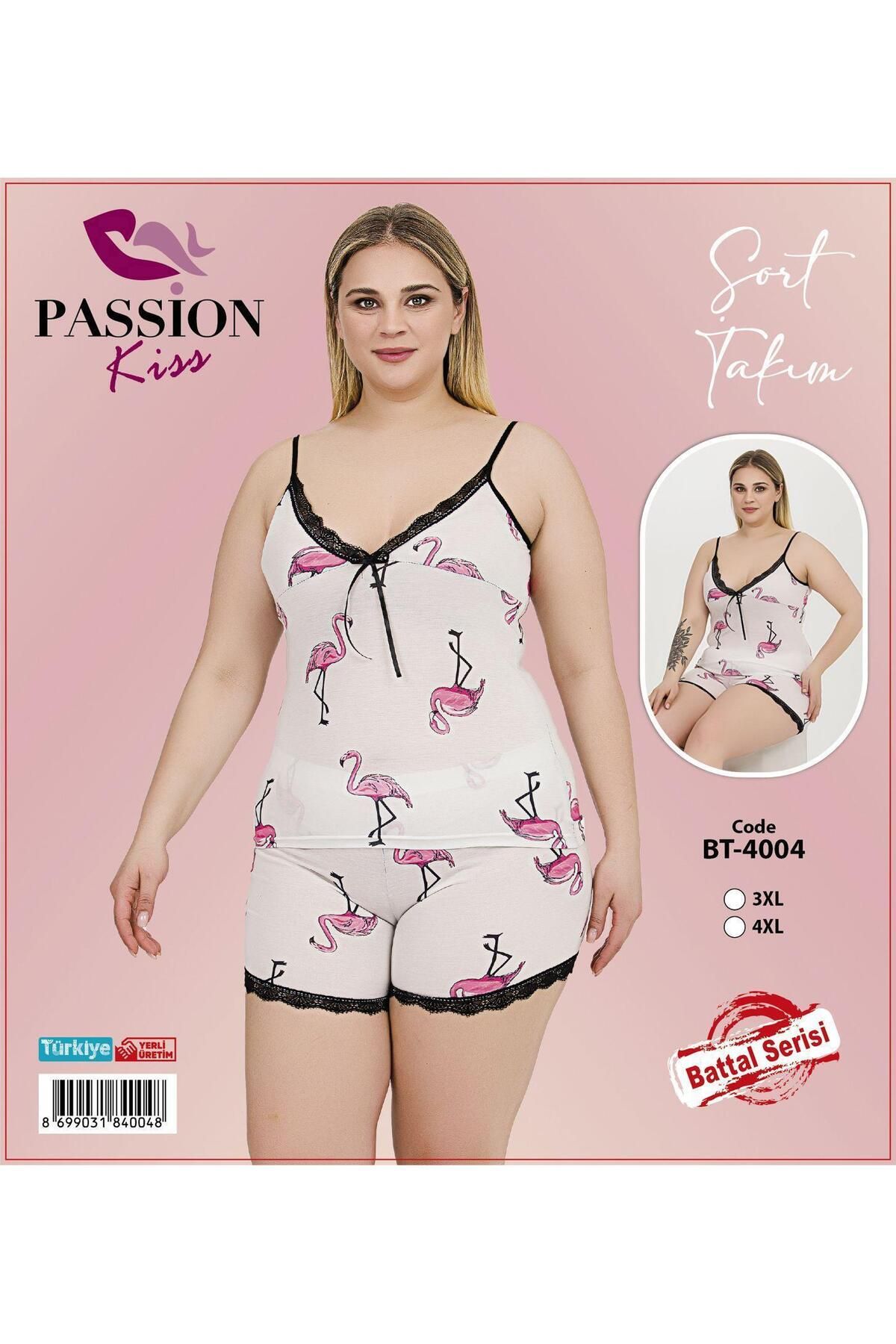 Emir Store İp Askılı Büyük Beden Kadın Pijama Takımı