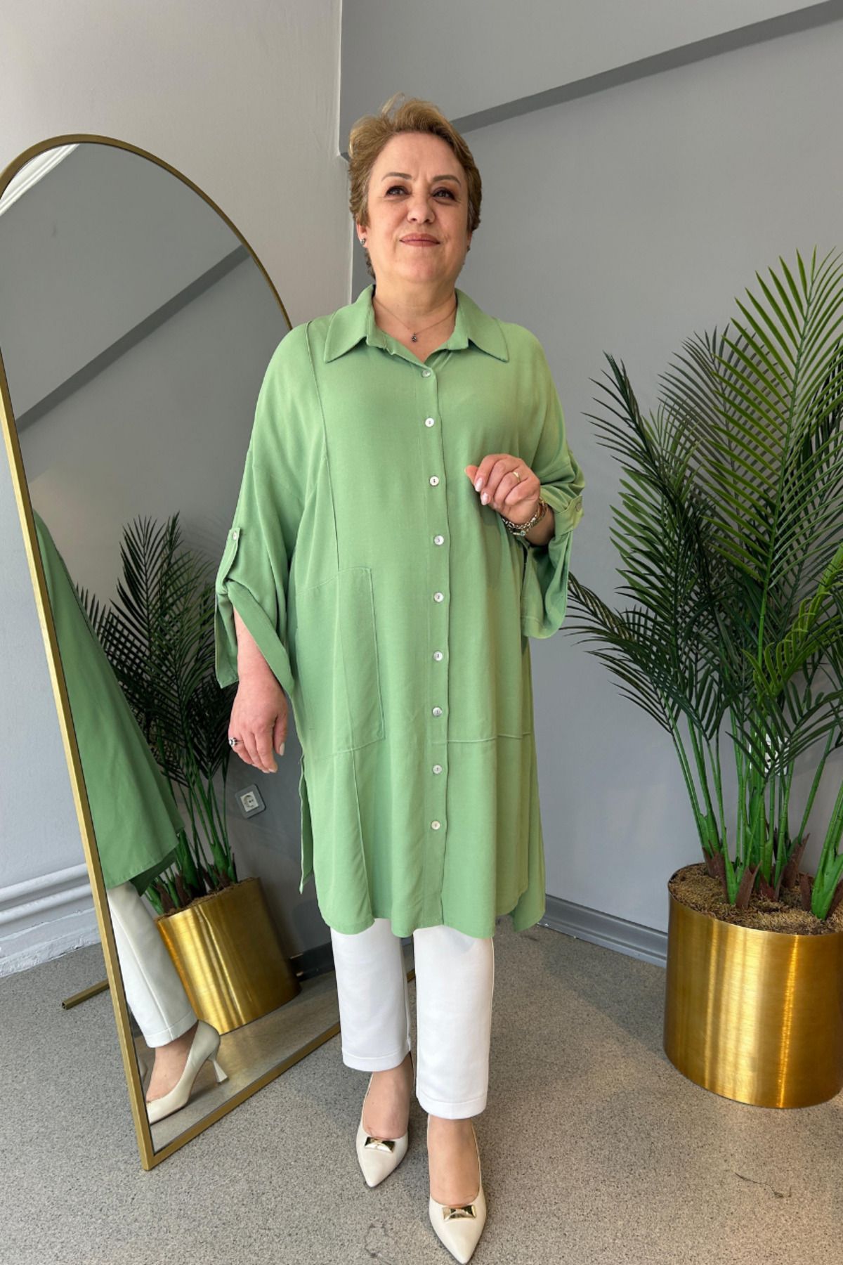 selma Büyük Beden Tasarım Gömlek