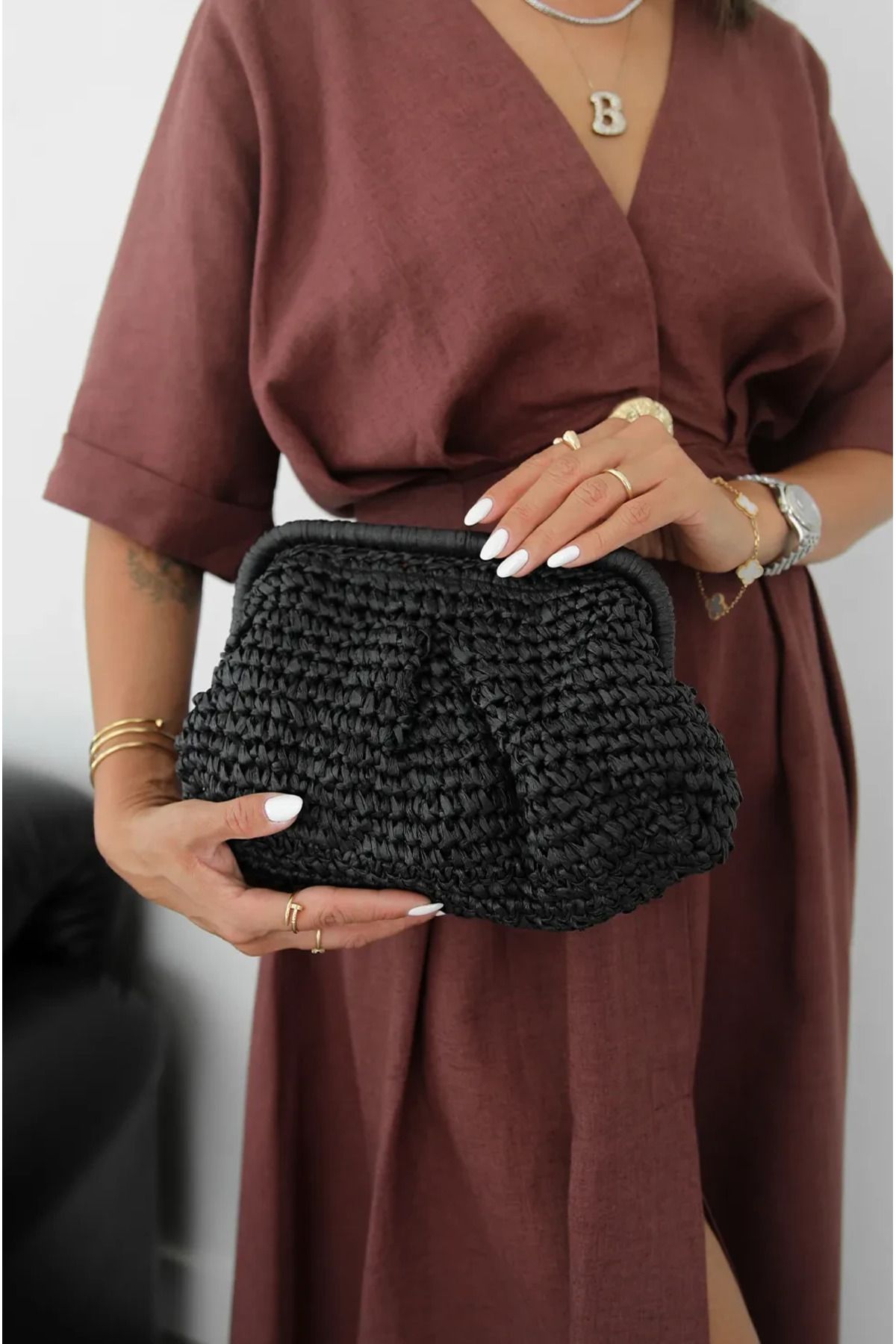 BAGS Rıvo Siyah Hasır Çanta