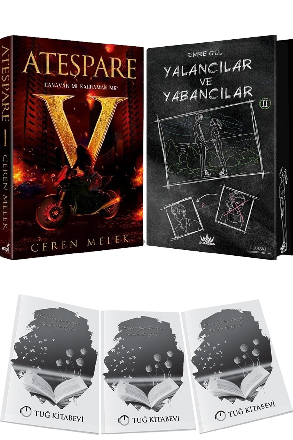 İndigo Kitap Ateşpare 1 Canavar mı Kahraman mı? Ciltli ve Yalancılar ve Yabancılar 2 Ciltli Özel Baskı + Hediyeli