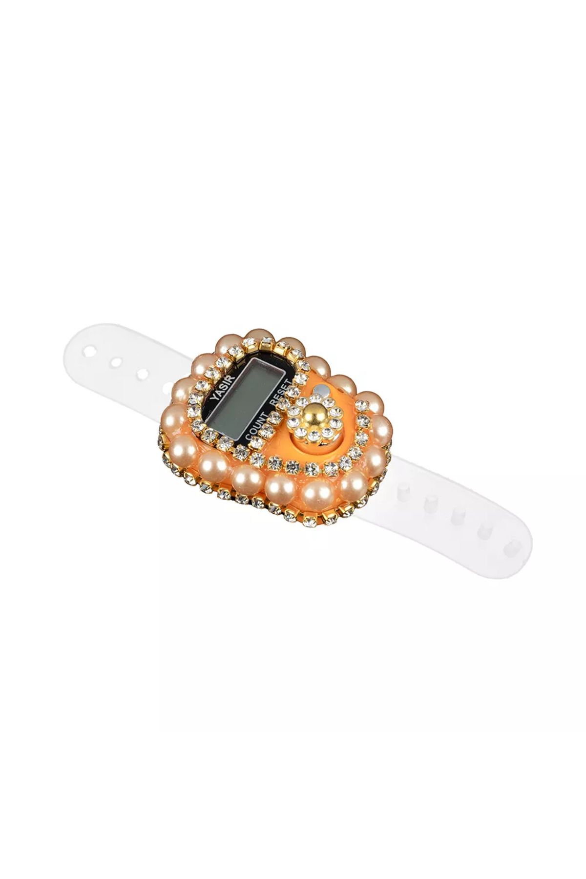 Tally Counter Zincirli & Taşlı Zikirmatik (Gold)