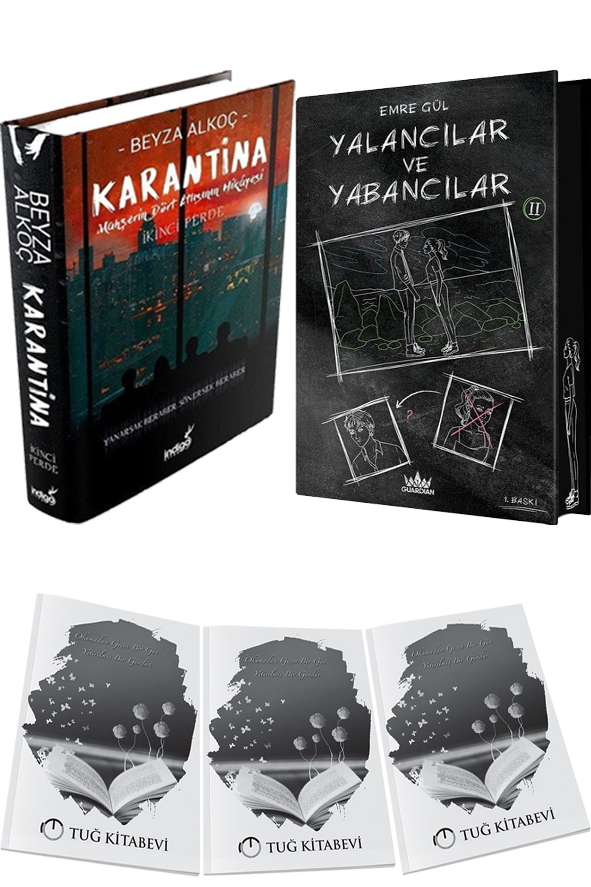 İndigo Kitap Karantina 2 Ciltli ve Yalancılar ve Yabancılar 2 Ciltli Özel Baskı + Hediyeli