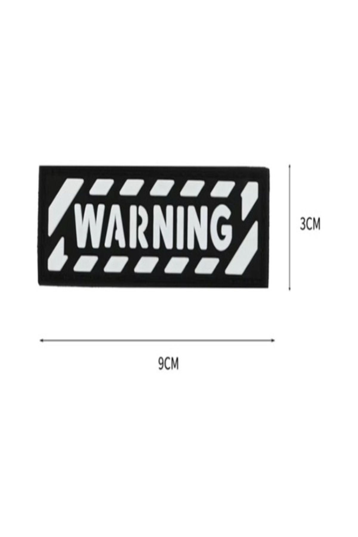 QUİCKPREP WARNING Yazılı Siyah Beyaz 3x9 cm PVC Patch – Çanta, Mont, Şapka İçin Uygun