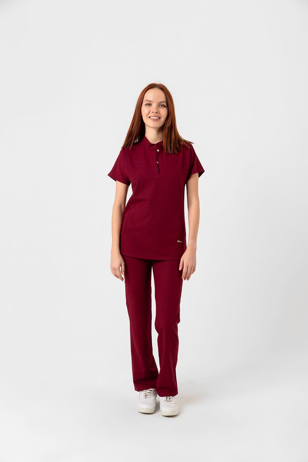 Onur Forma Scrubs New Line Kadın Takım - Bordo