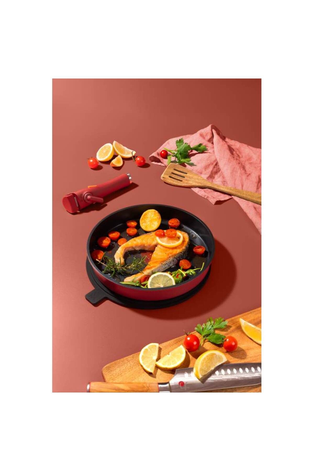 MasterPro-SHARE PLAY Set of 10 non-stick cookware, red 12