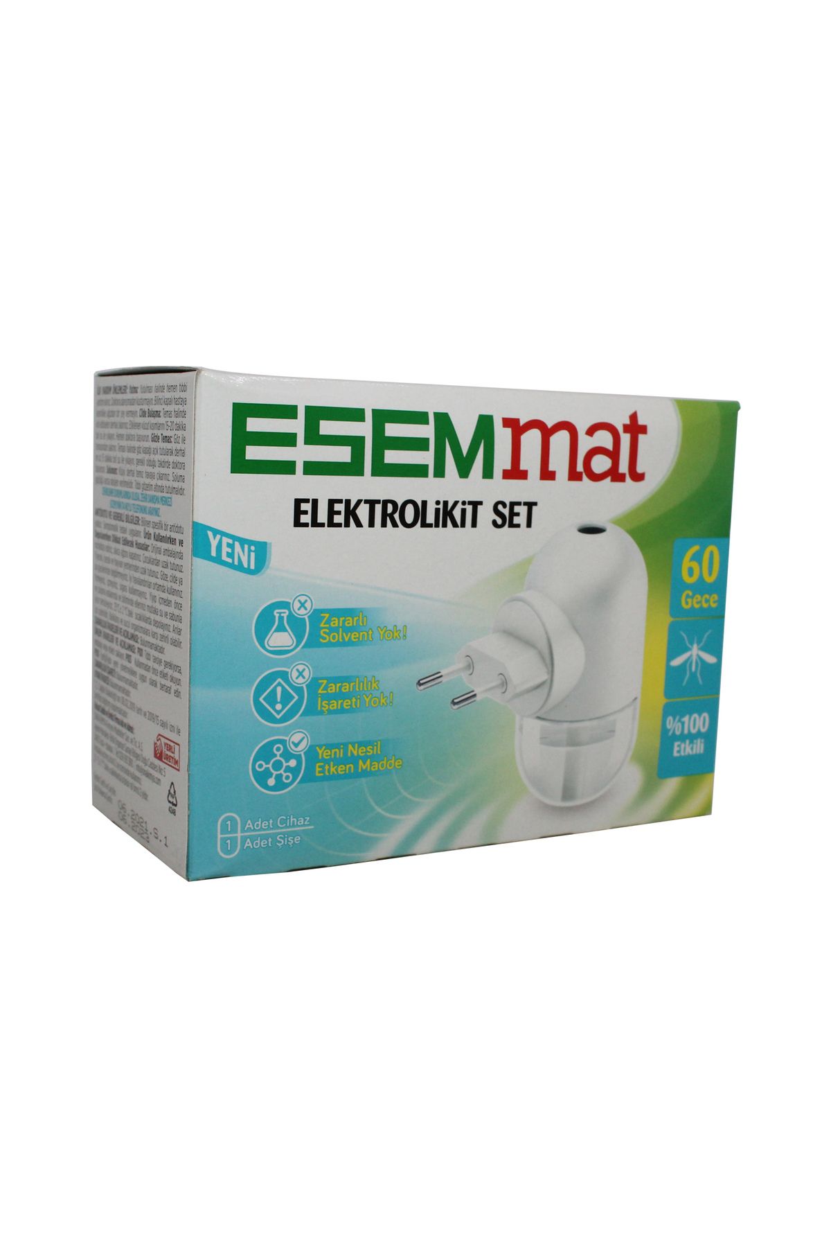 Esemmat Elektrolikit Set 60 Gece (Cihaz+60Gece Ydk)