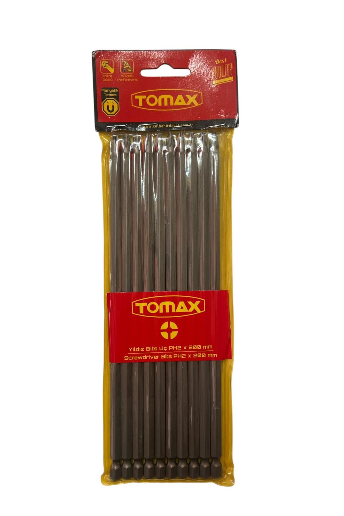 Tomax YILDIZ BİTS UÇ PH2X200 1 PAKET 10 ADET