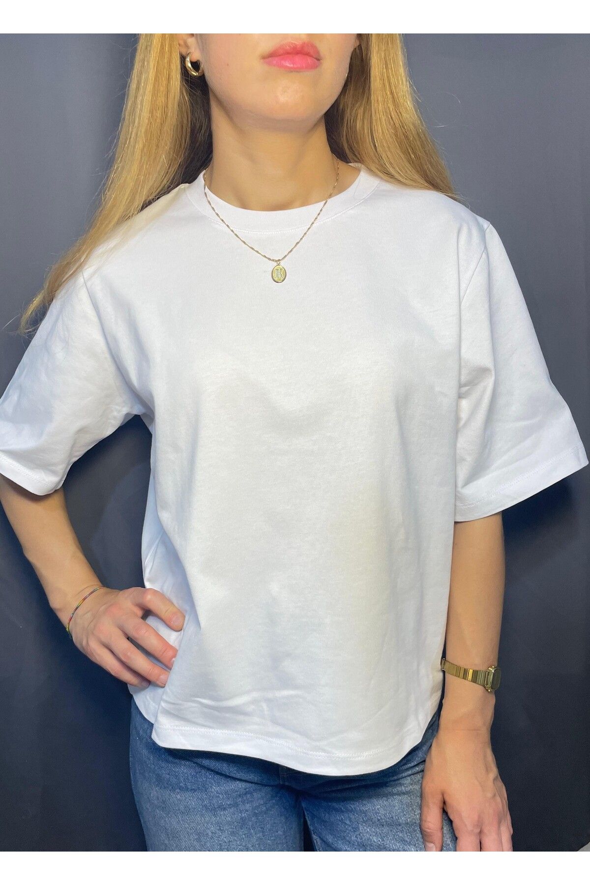 vintico %100 Pamuk Bisiklet Yaka Basic T-shirt
