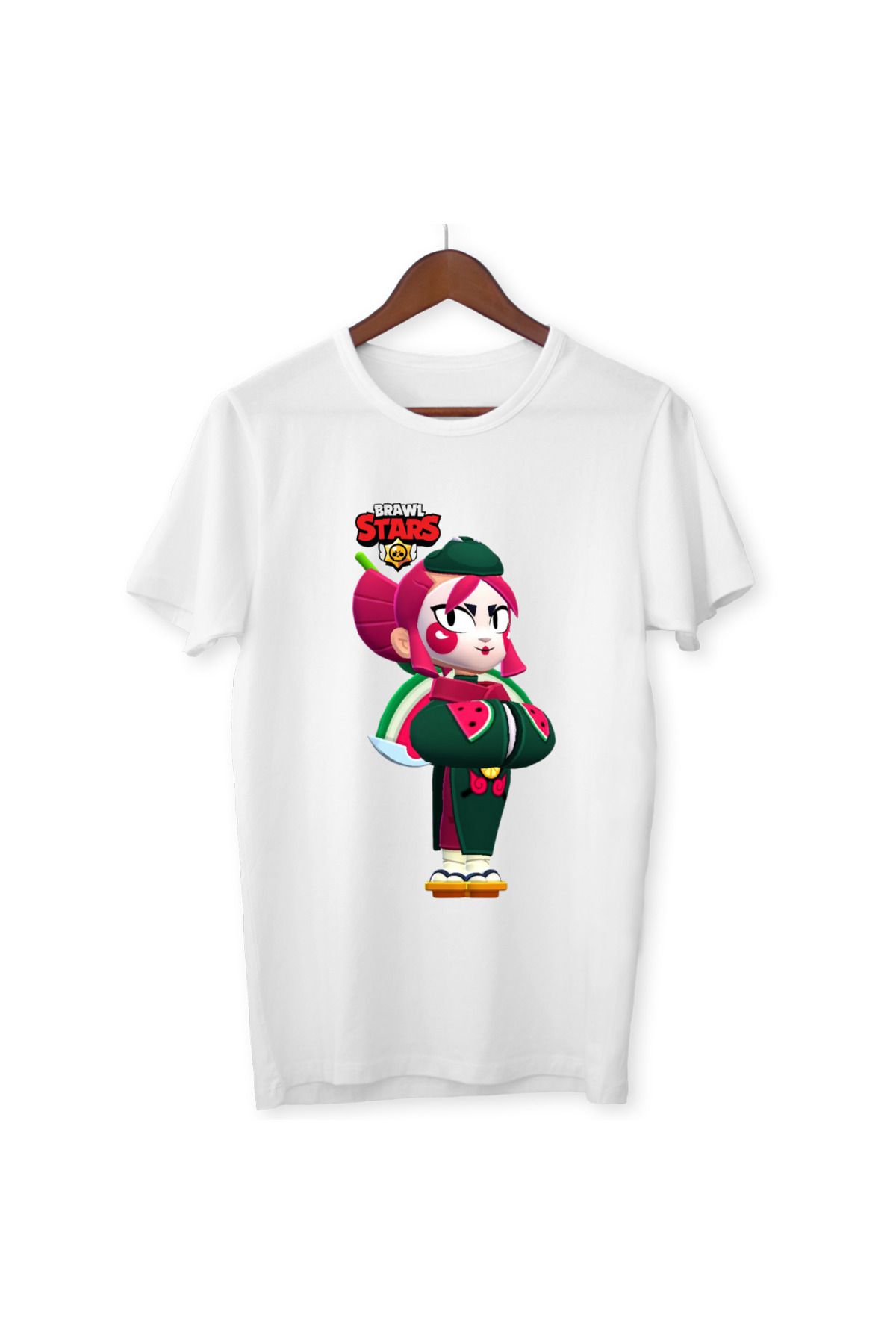 ALPŞAN TİCARET Brawl Stars Kaze Çocuk Yetişkin Beyaz T-shirt Unisex Çocuk Tişört