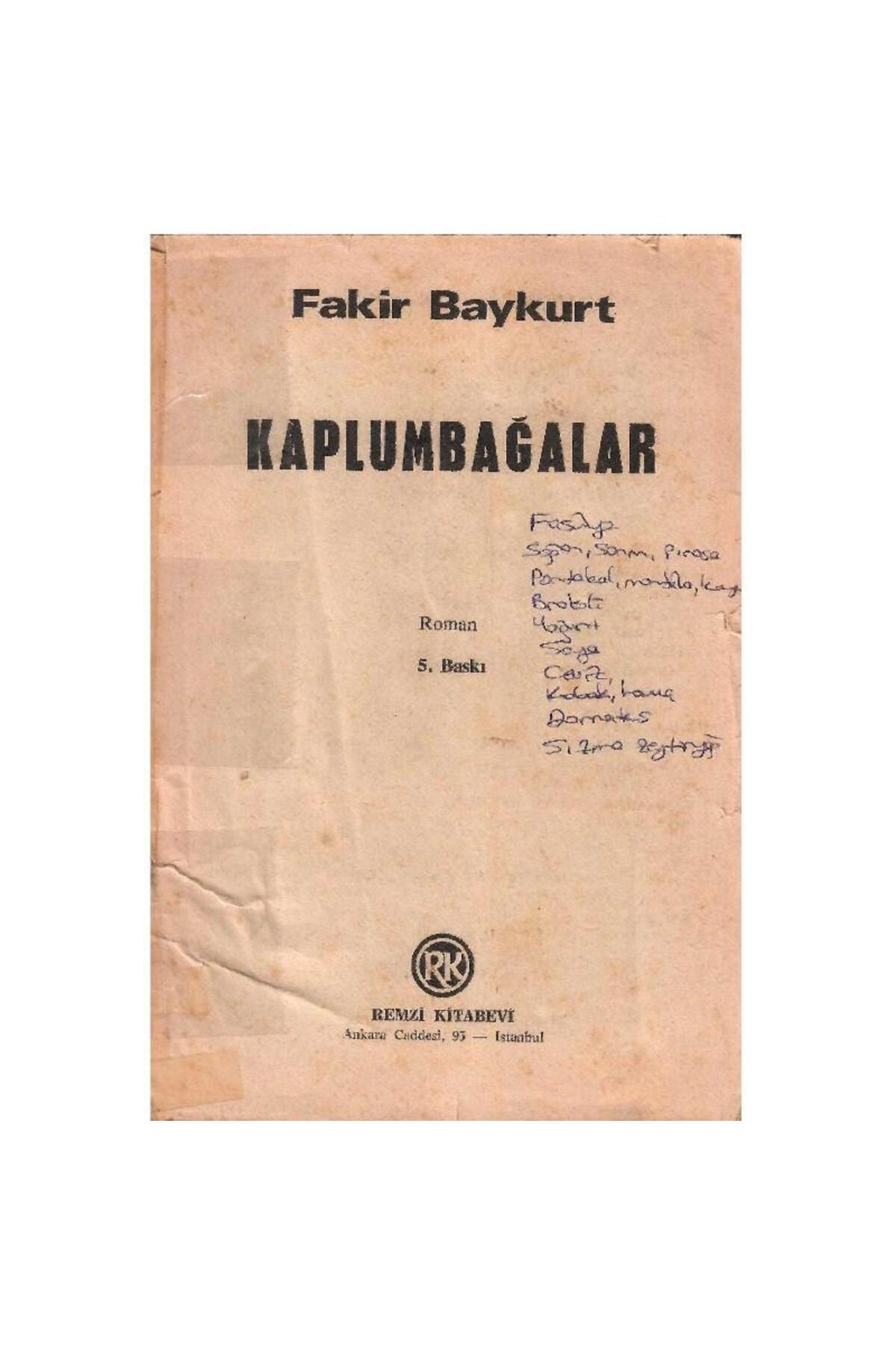 Türk Dil Kurumu Yayınları Kaplumbağalar - F. Baykurt (2.El)